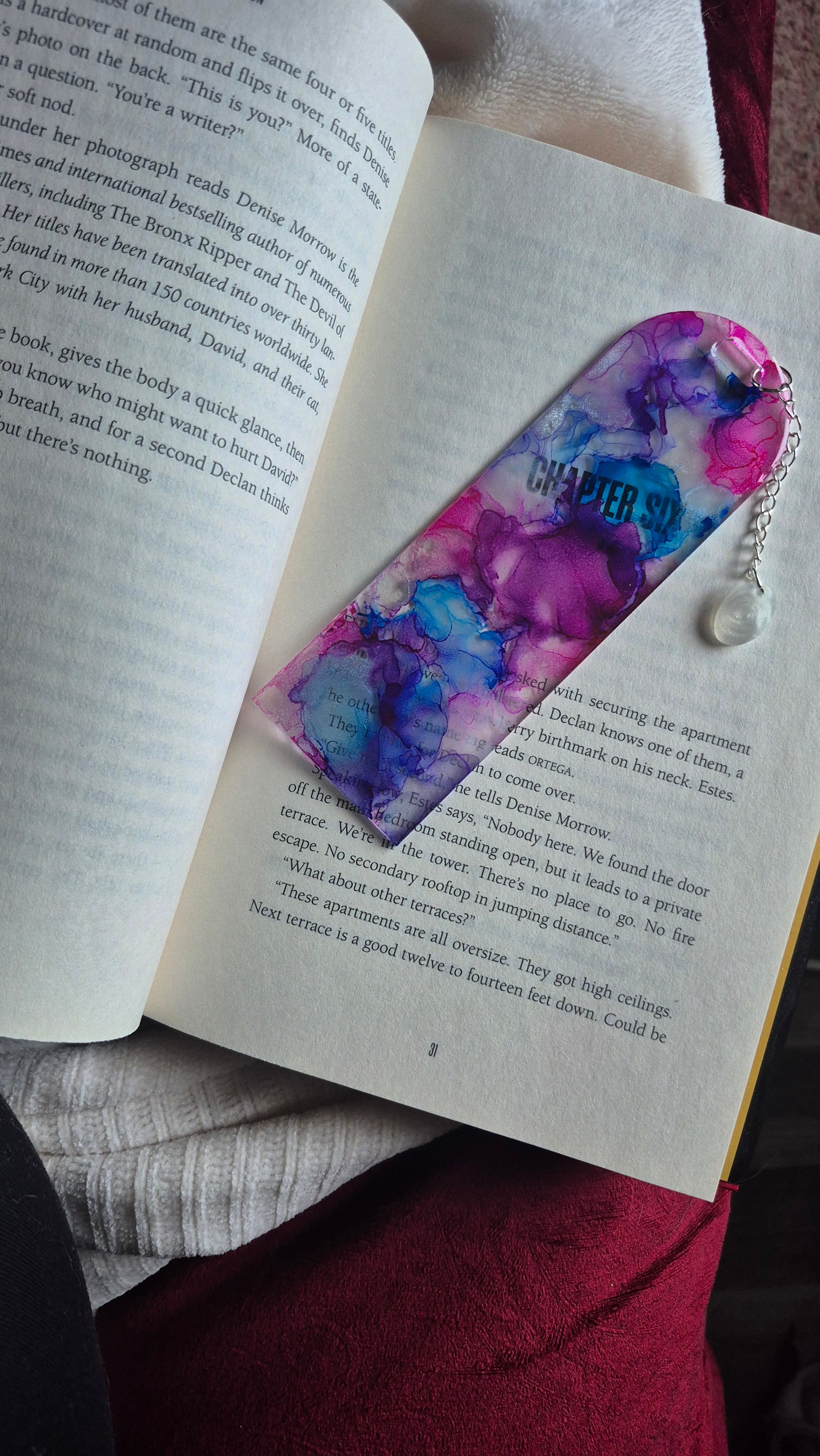 Dream Stroke • One-of-a-Kind Resin Bookmark • 2x6"
