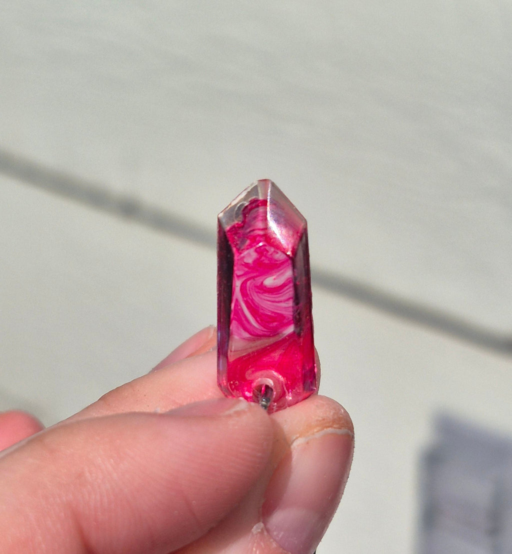 Pink Mirage • One-of-a-Kind Glow Potion Bottle Bag Charm • 2.5"