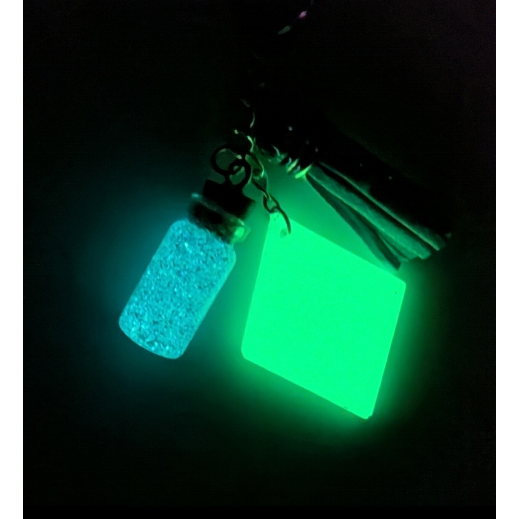 Seafoam Signal • One-a-Kind Glow Potion Bag Charm • 2.5"