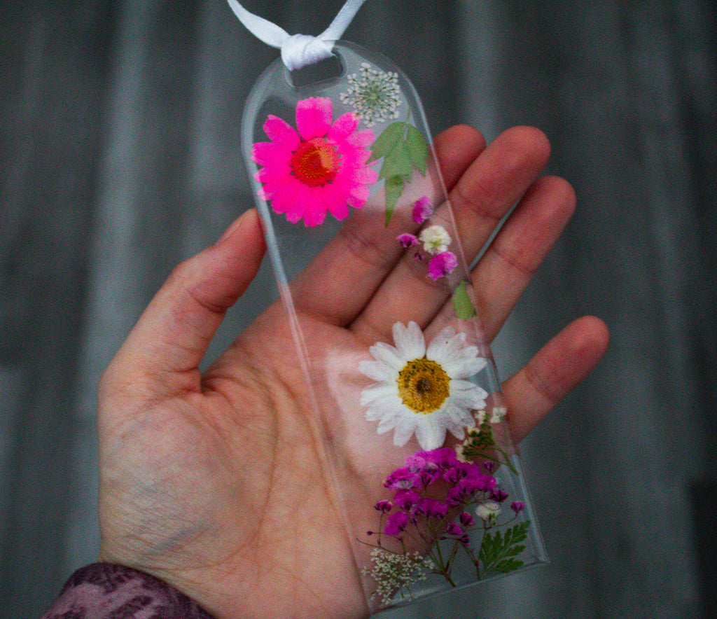 Wildflower Garden • Real Pressed Flower Resin Bookmark • 2x6" $16.00