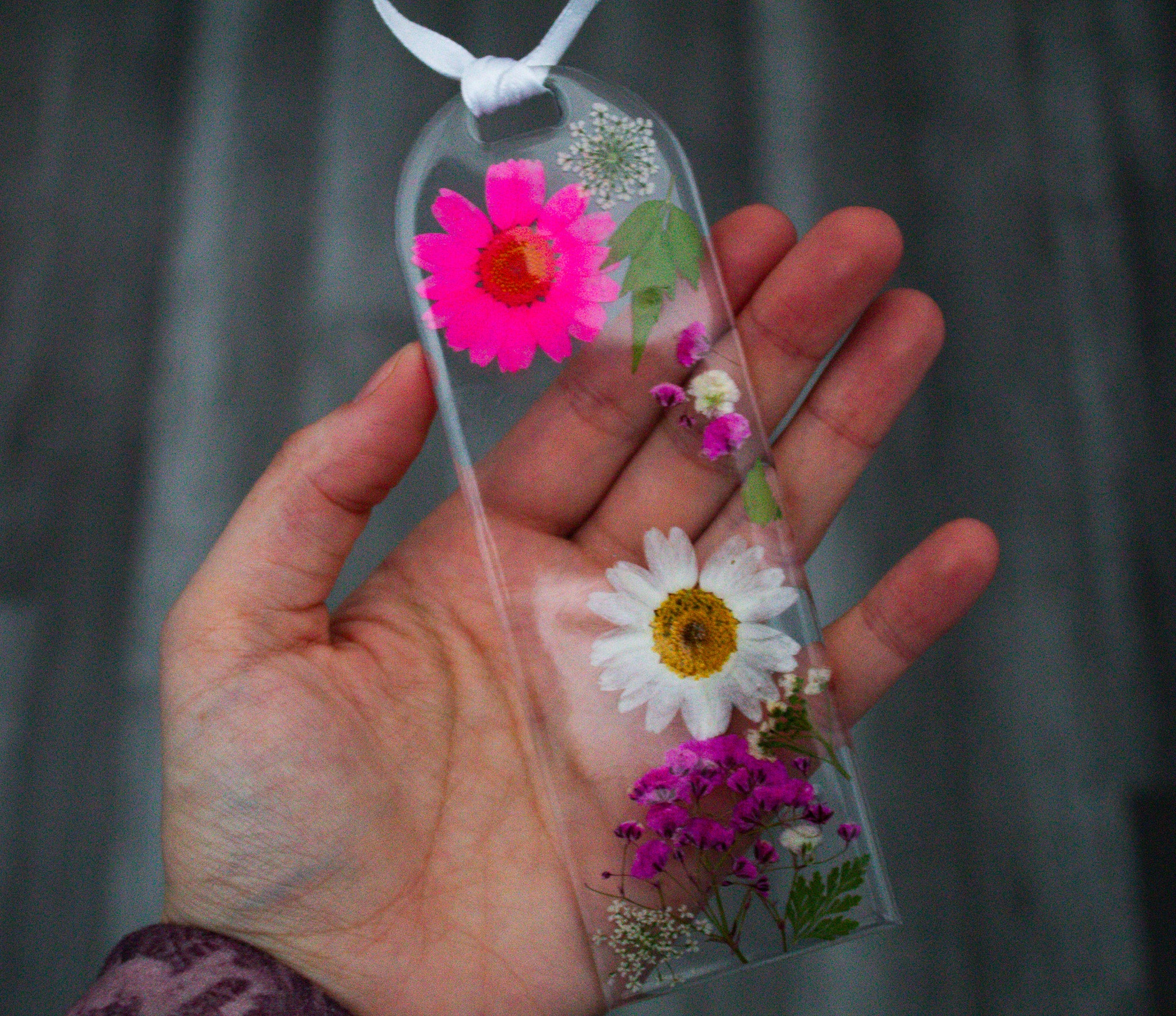 Wildflower Garden • Real Pressed Flower Resin Bookmark • 2x6" $16.00