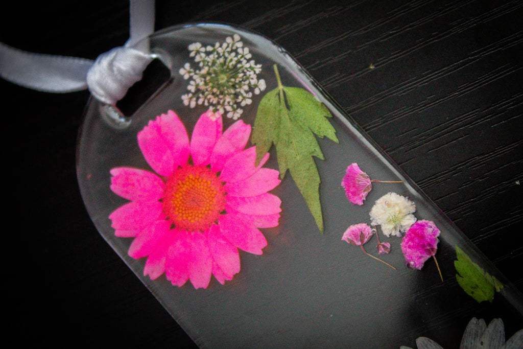 Wildflower Garden • Real Pressed Flower Resin Bookmark • 2x6" $16.00