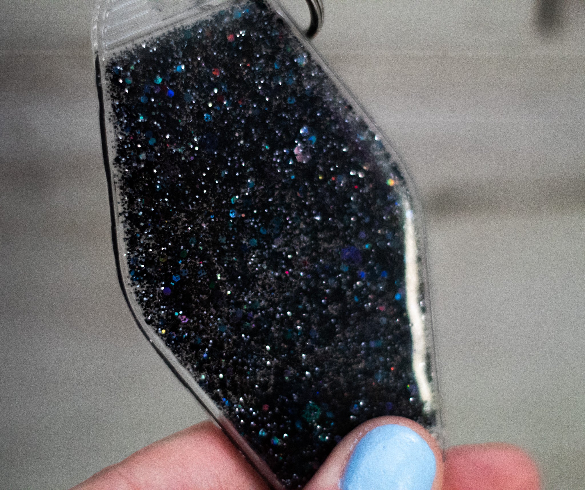 Where the F*ck Am I? • Glitter Resin Motel Keychain • 3.5"