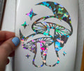 Cosmic Mushrooms ∙ Prism Holographic Vinyl Decal ∙ 4"