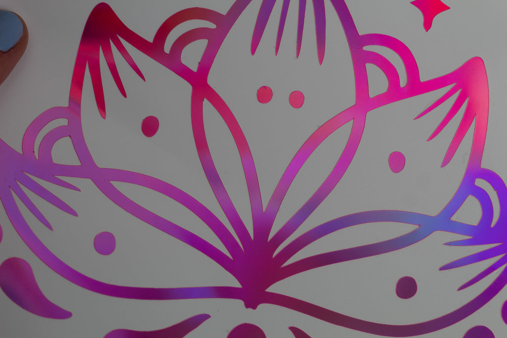 Starlit Lotus ∙ Holographic Vinyl Decal ∙ 6"