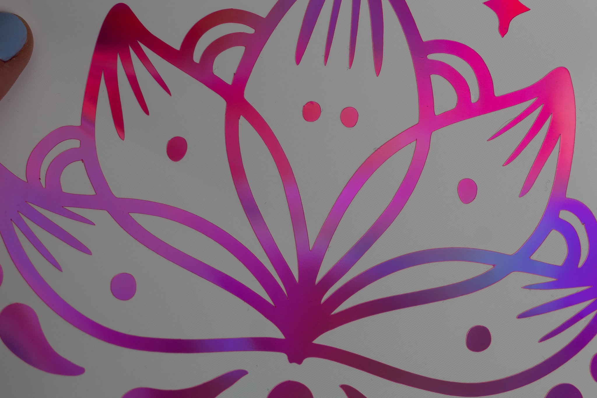 Starlit Lotus ∙ Holographic Vinyl Decal ∙ 6"