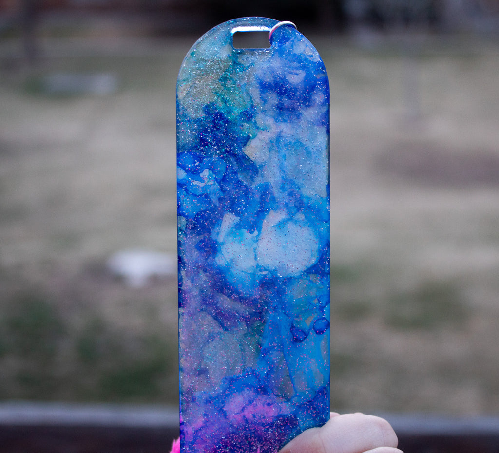 Cerulean Flow • One-of-a-Kind Resin Bookmark • 2x6"
