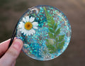 Electric Flora • One-of-a-Kind Resin Suncatcher • 3.5"