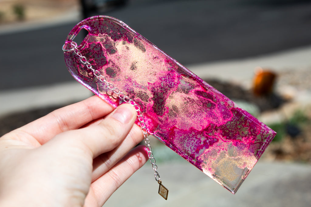 Neon Riot • One-of-a-Kind Resin Bookmark • 2x6"