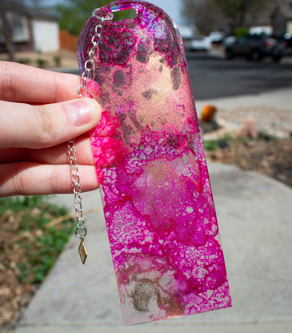 Neon Riot • One-of-a-Kind Resin Bookmark • 2x6"