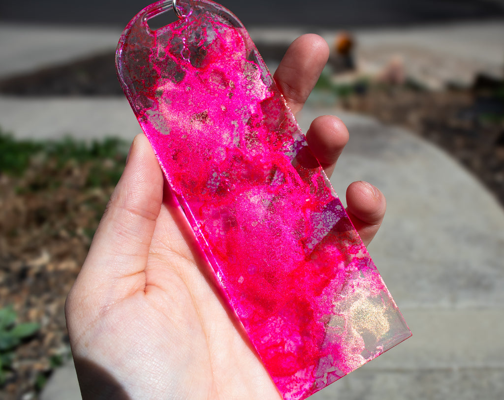 Neon Riot • One-of-a-Kind Resin Bookmark • 2x6"