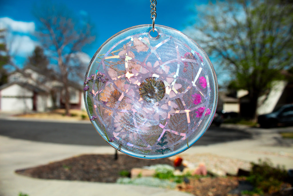 Refracted Daydream • One-of-a-Kind Resin Suncatcher • 3.5"