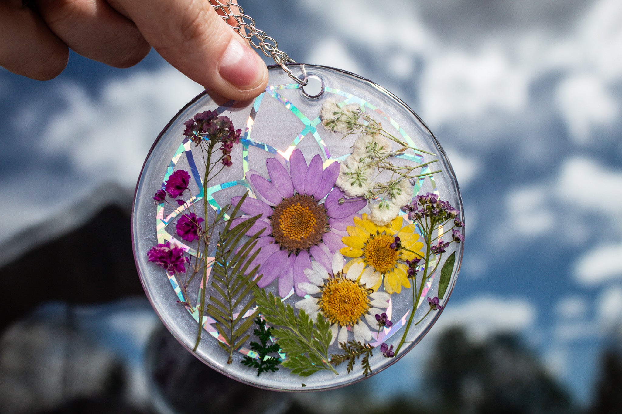 Refracted Daydream • One-of-a-Kind Resin Suncatcher • 3.5"