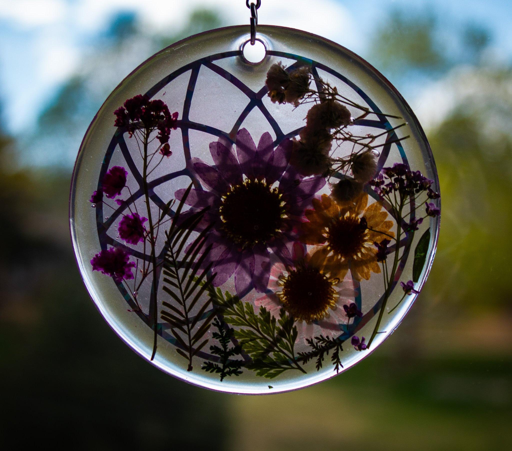 Refracted Daydream • One-of-a-Kind Resin Suncatcher • 3.5"
