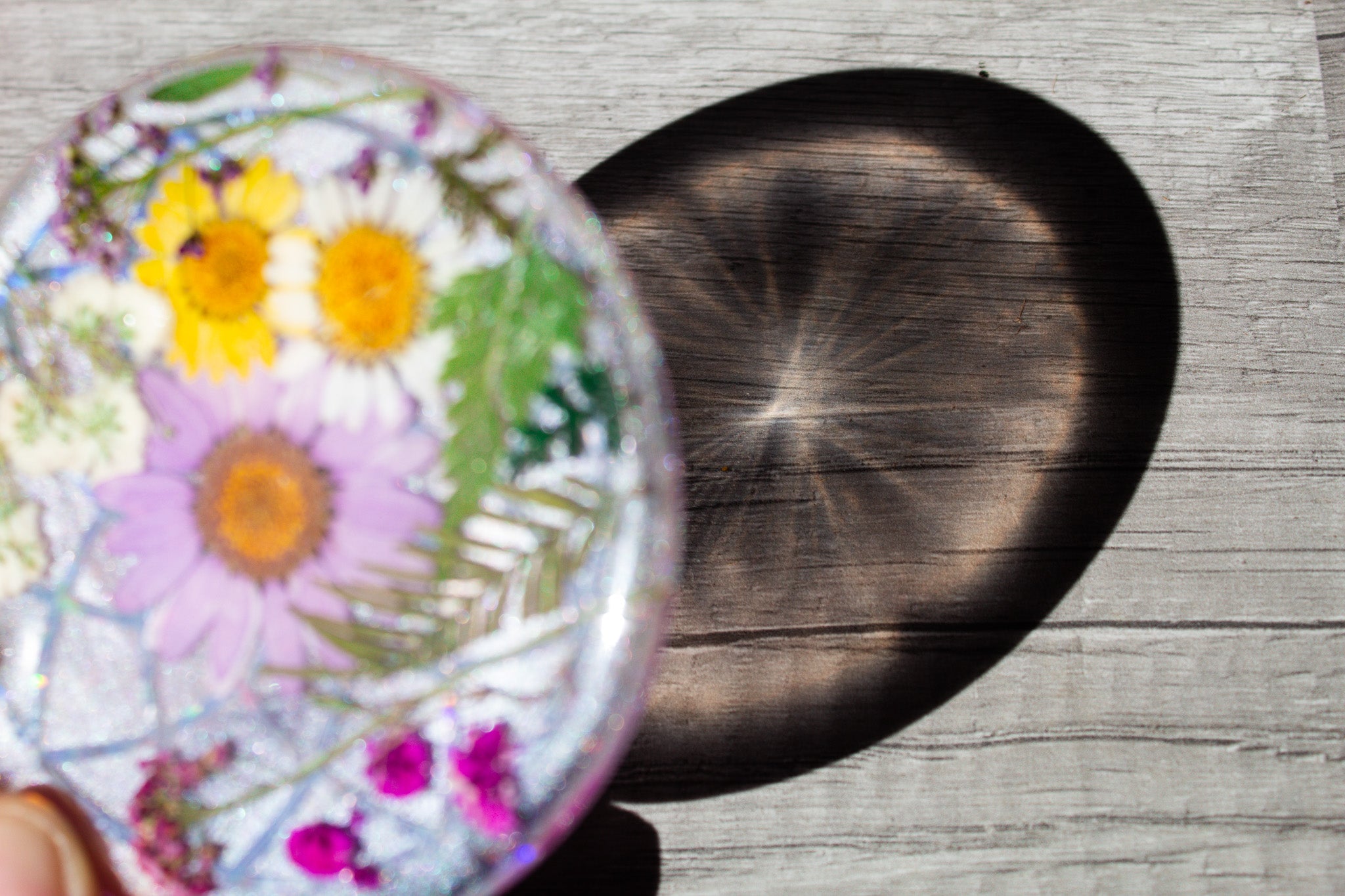 Refracted Daydream • One-of-a-Kind Resin Suncatcher • 3.5"