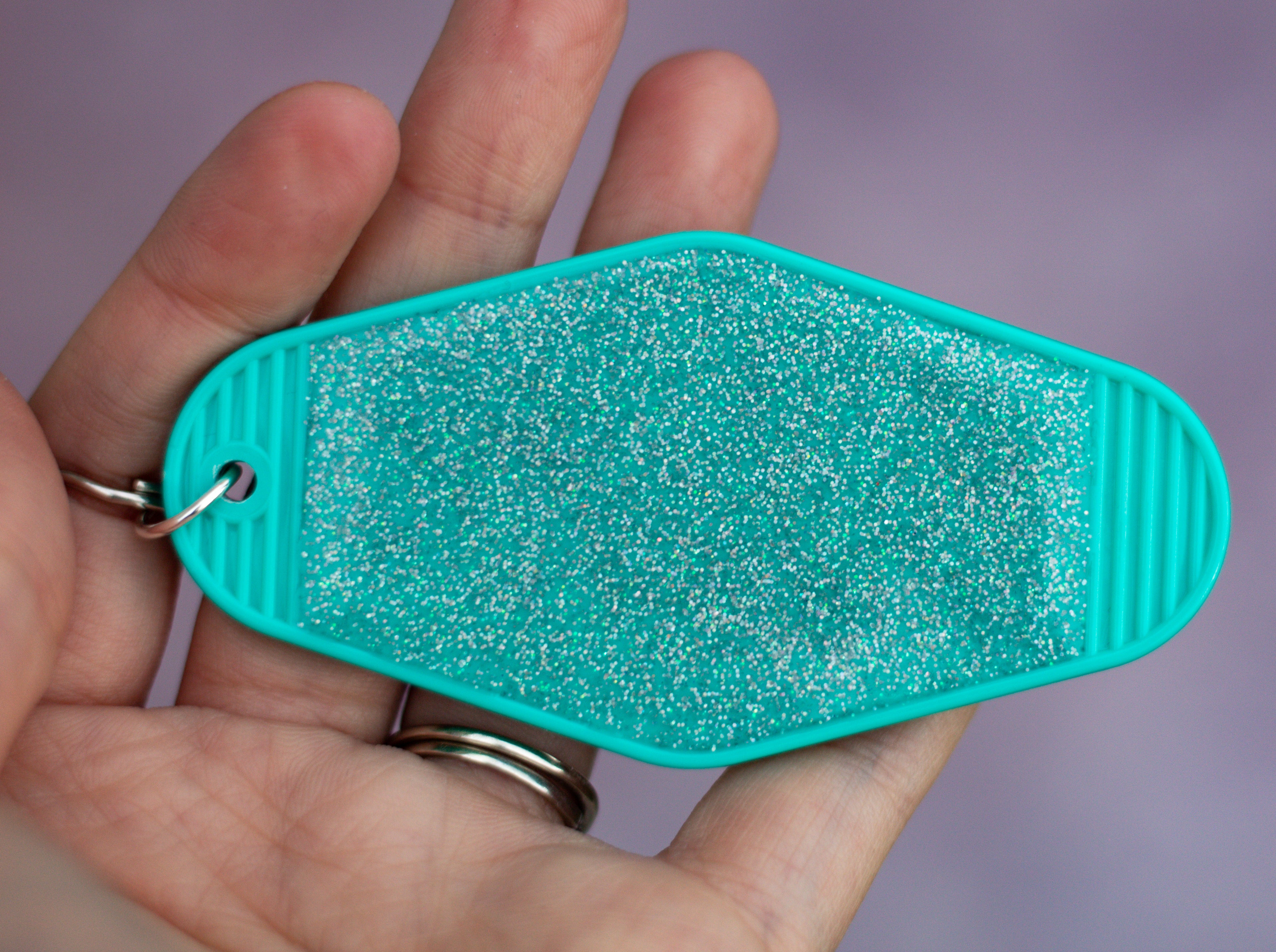 Well Sheeyit • Glitter Resin Motel Keychain • 3.5"