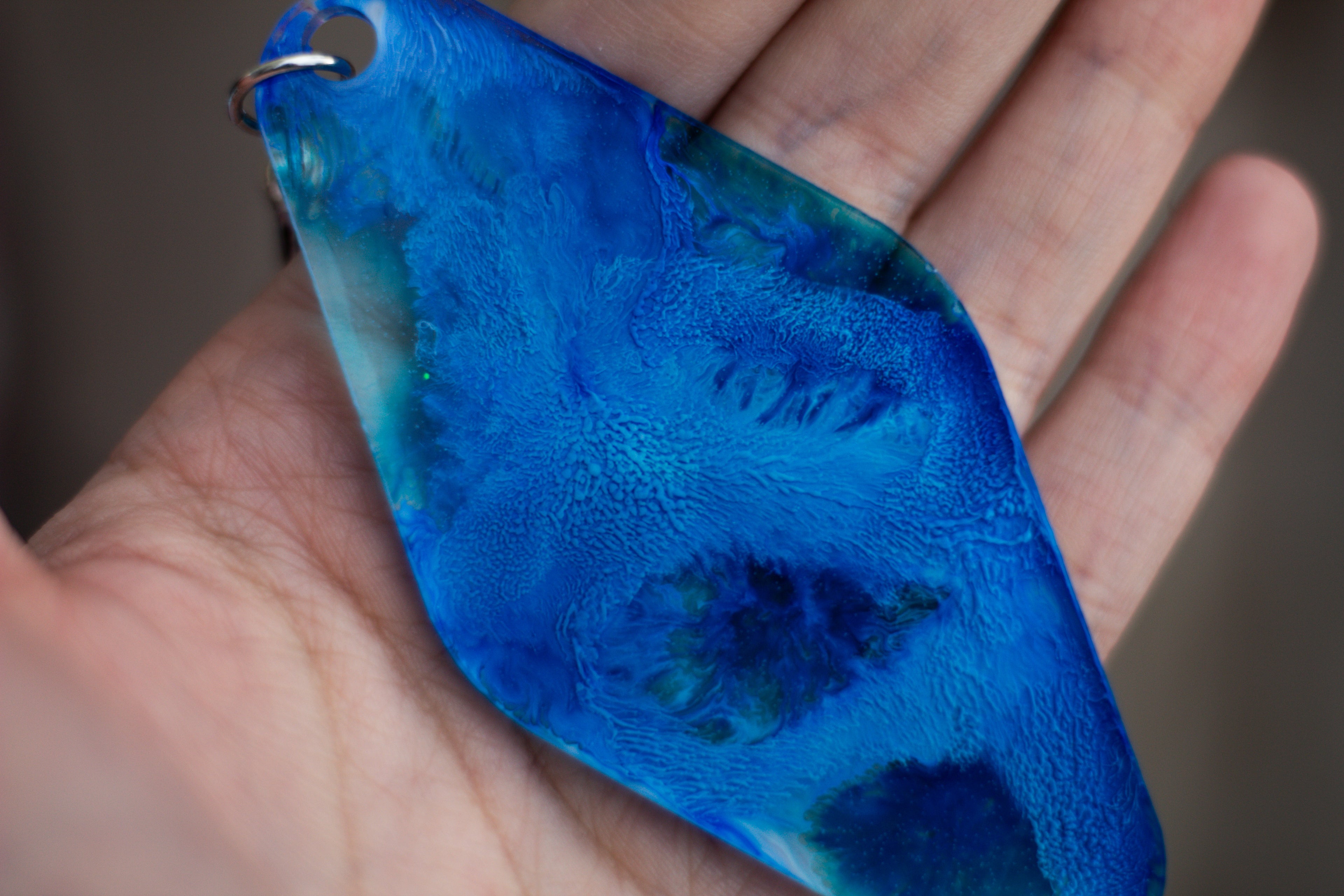 Blue Abyss ∙ One-of-a-Kind Resin Keychain ∙ 3.5"