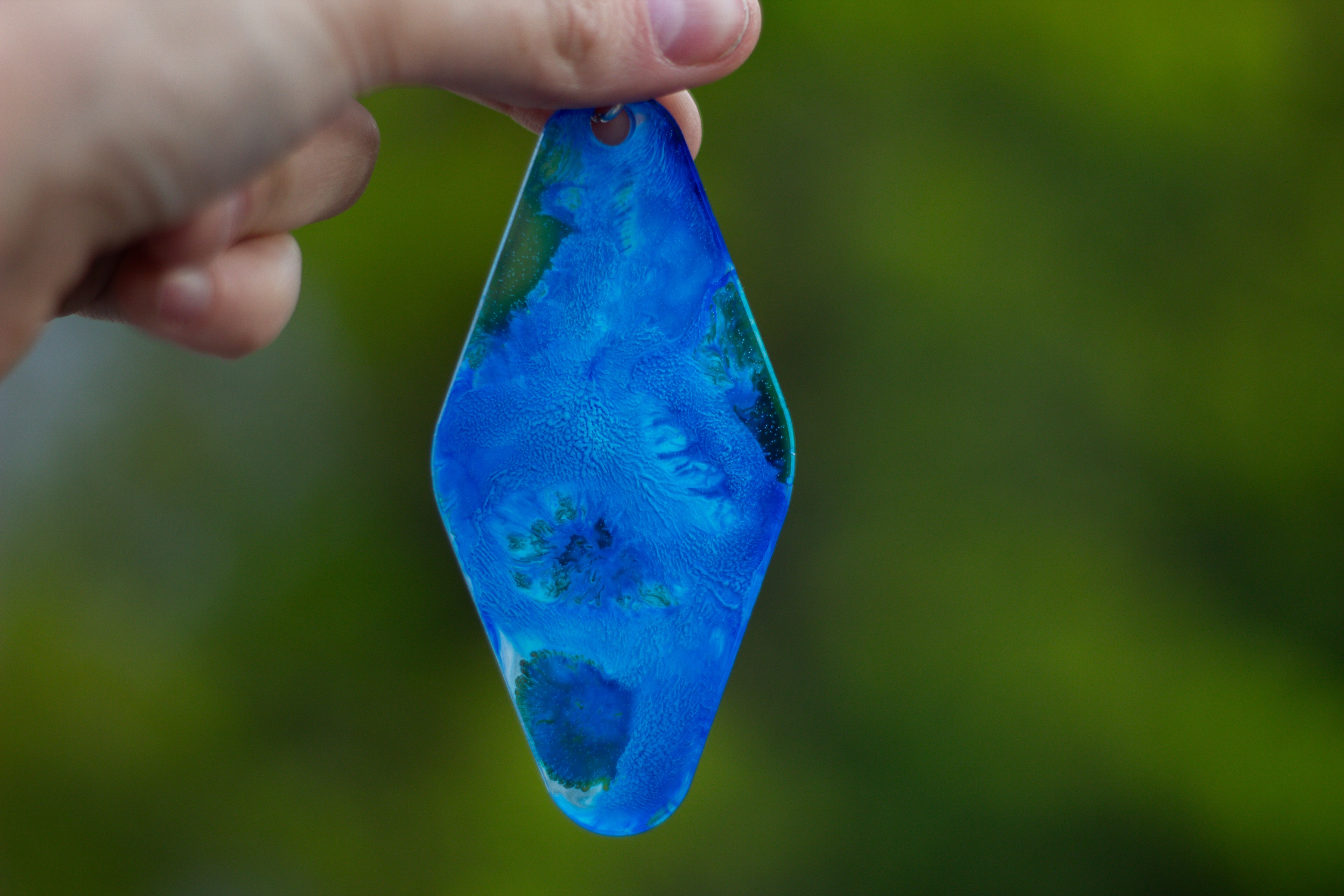 Blue Abyss ∙ One-of-a-Kind Resin Keychain ∙ 3.5"