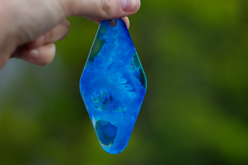 Blue Abyss ∙ One-of-a-Kind Resin Keychain ∙ 3.5"