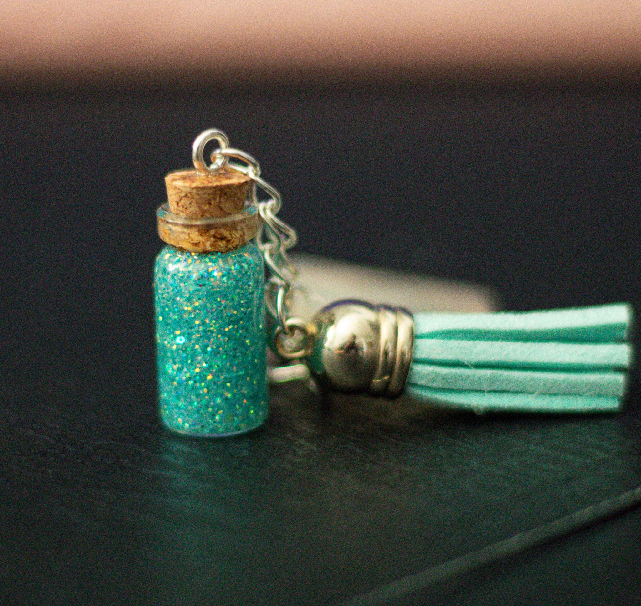 Seafoam Signal • One-a-Kind Glow Potion Bag Charm • 2.5"