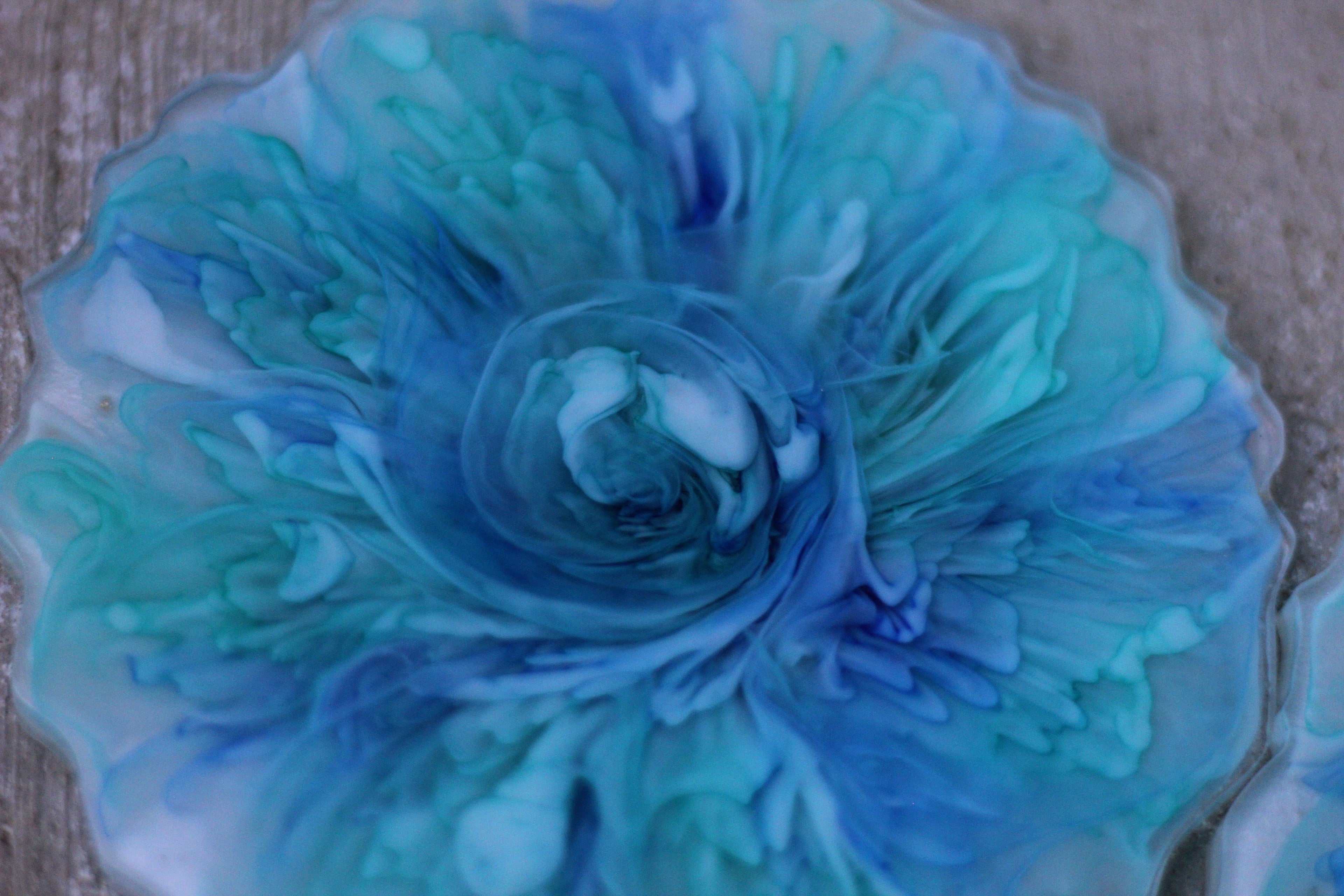 Glacial Storm ∙ Handmade Resin Coaster Set ∙ Set of 2