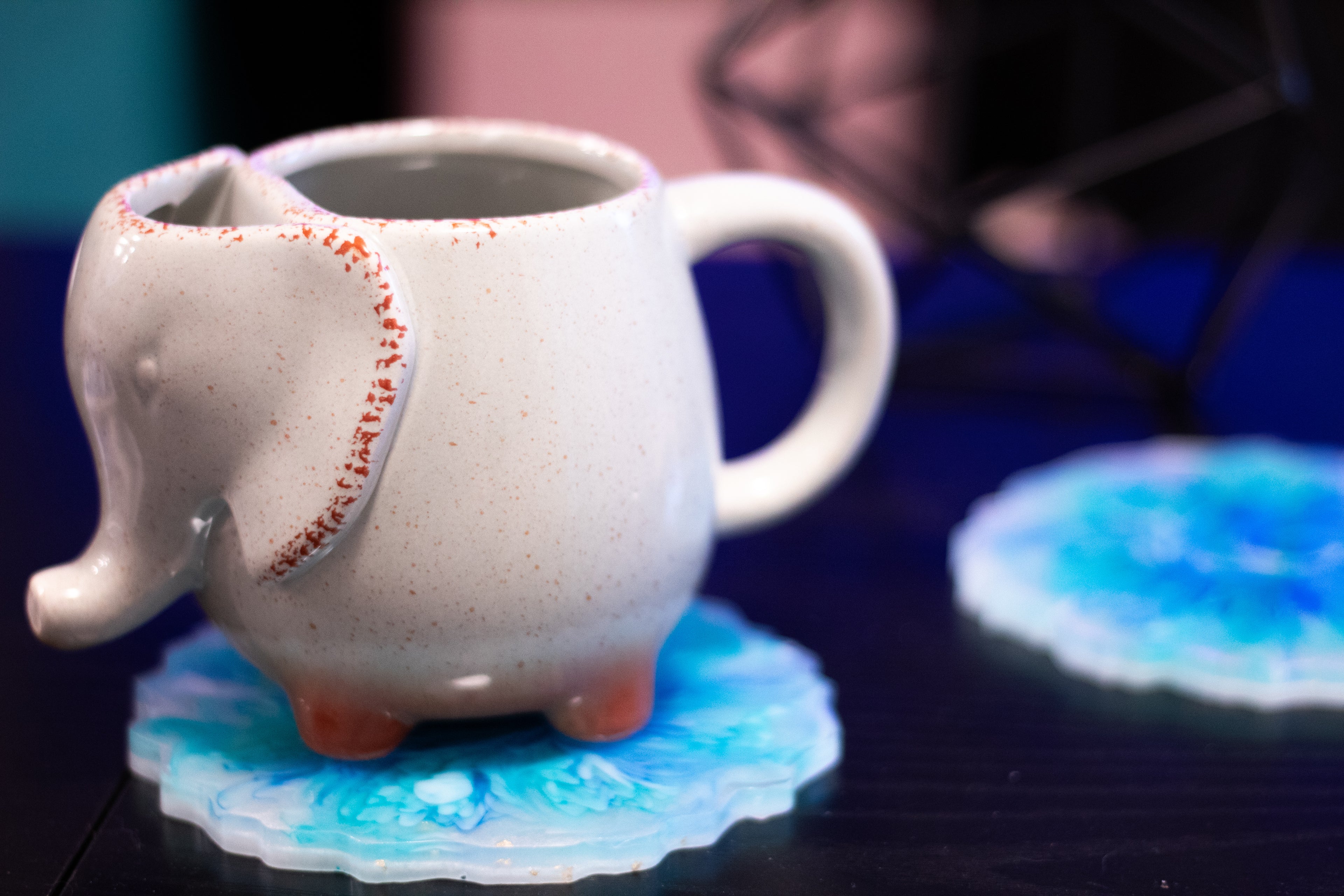 Glacial Storm ∙ Handmade Resin Coaster Set ∙ Set of 2
