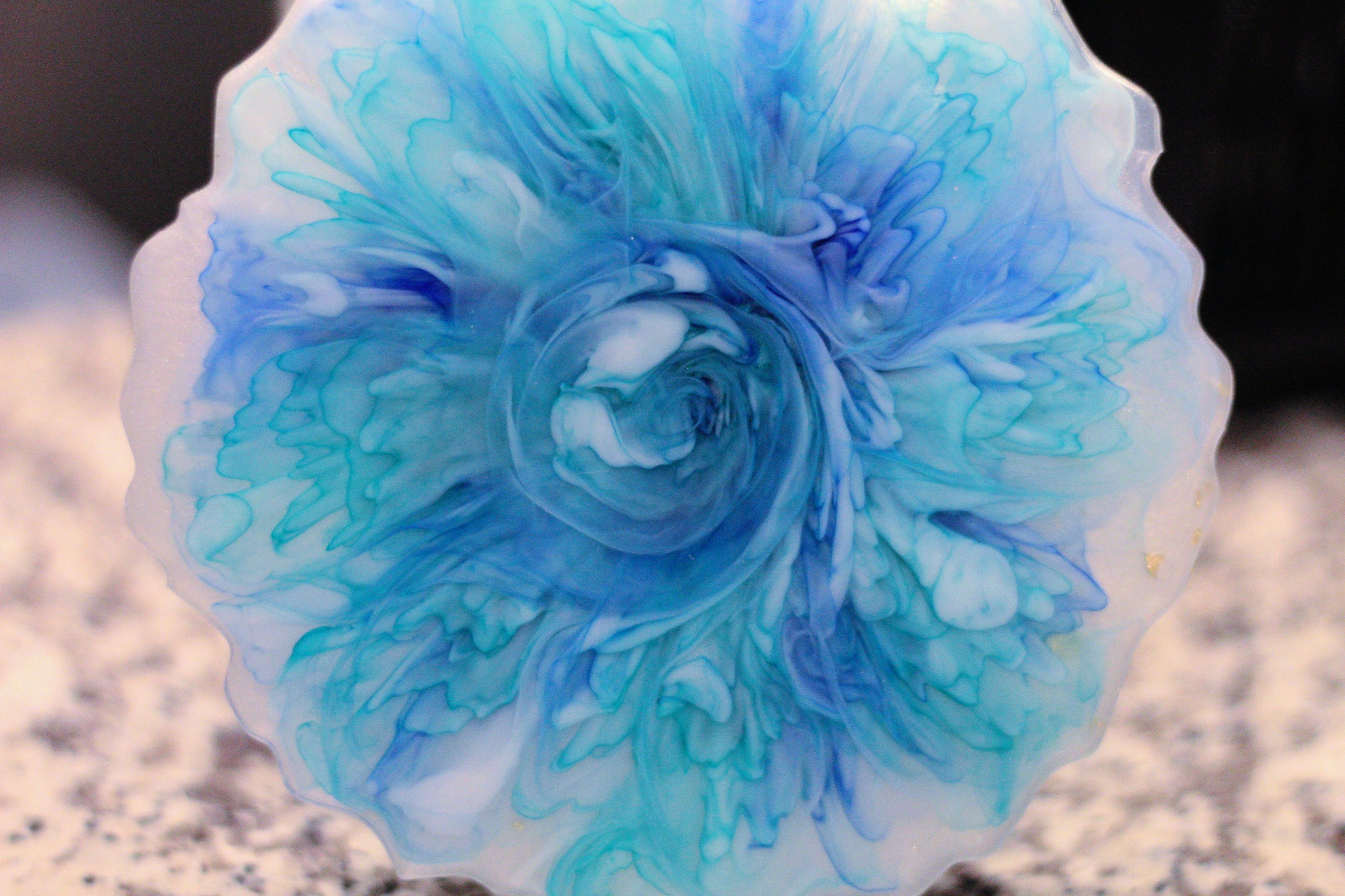 Glacial Storm ∙ Handmade Resin Coaster Set ∙ Set of 2