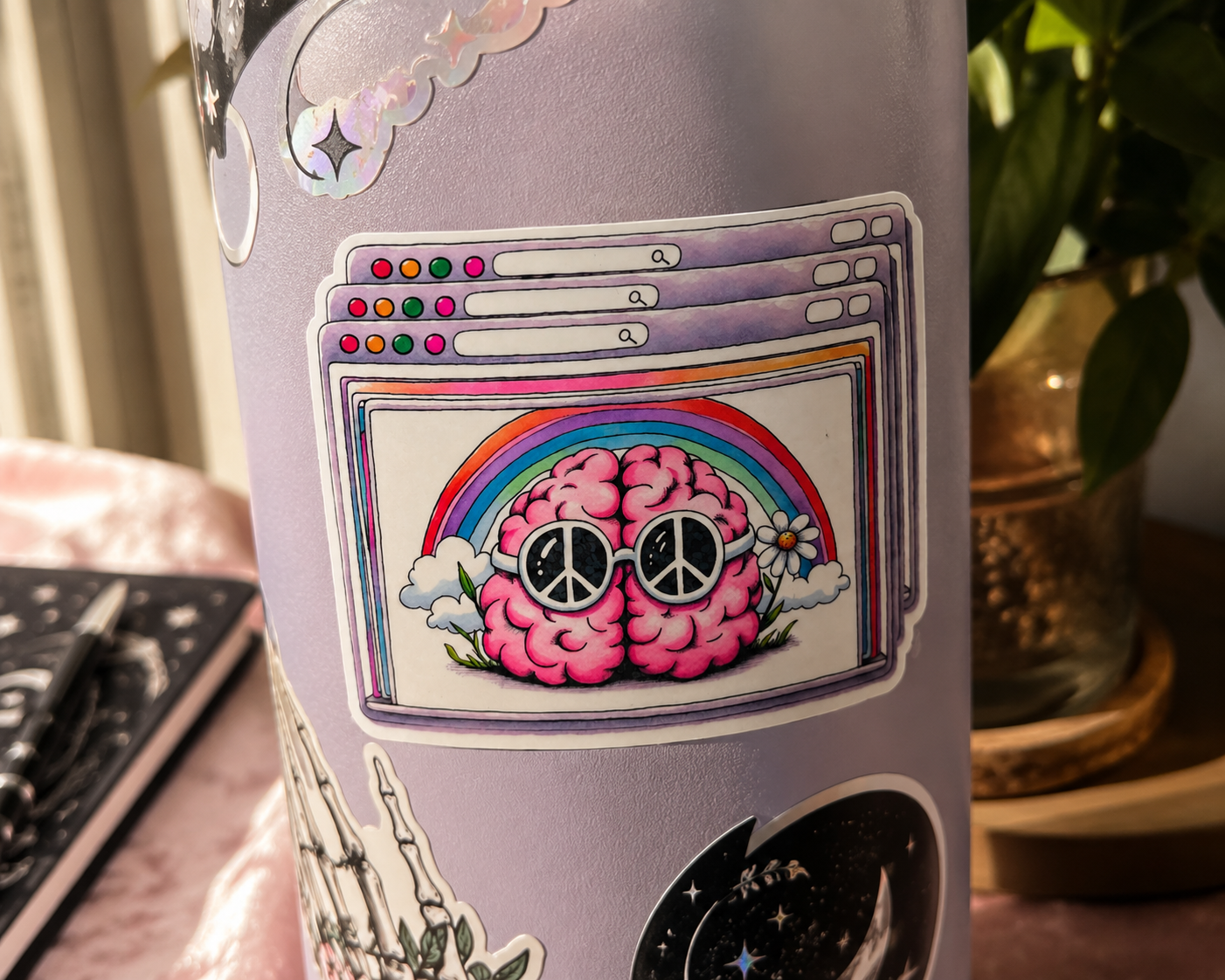 Peace of Mind ∙ Holographic Vinyl Sticker ∙ 2x3"