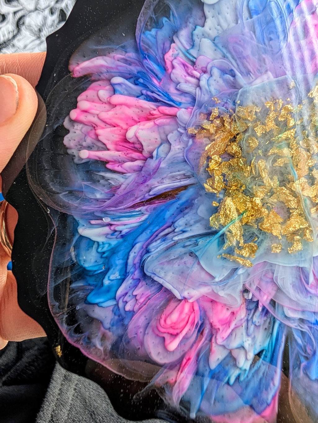Afterglow ∙ Handmade Resin Coaster ∙ 5.5"