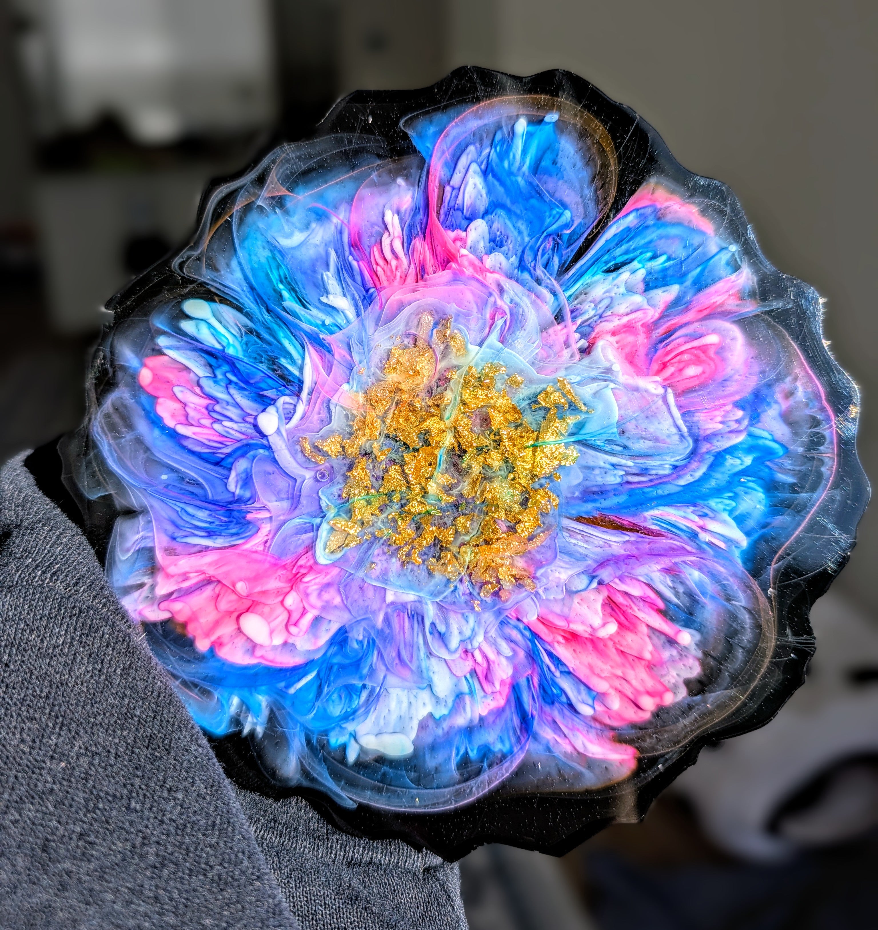 Afterglow ∙ Handmade Resin Coaster ∙ 5.5"