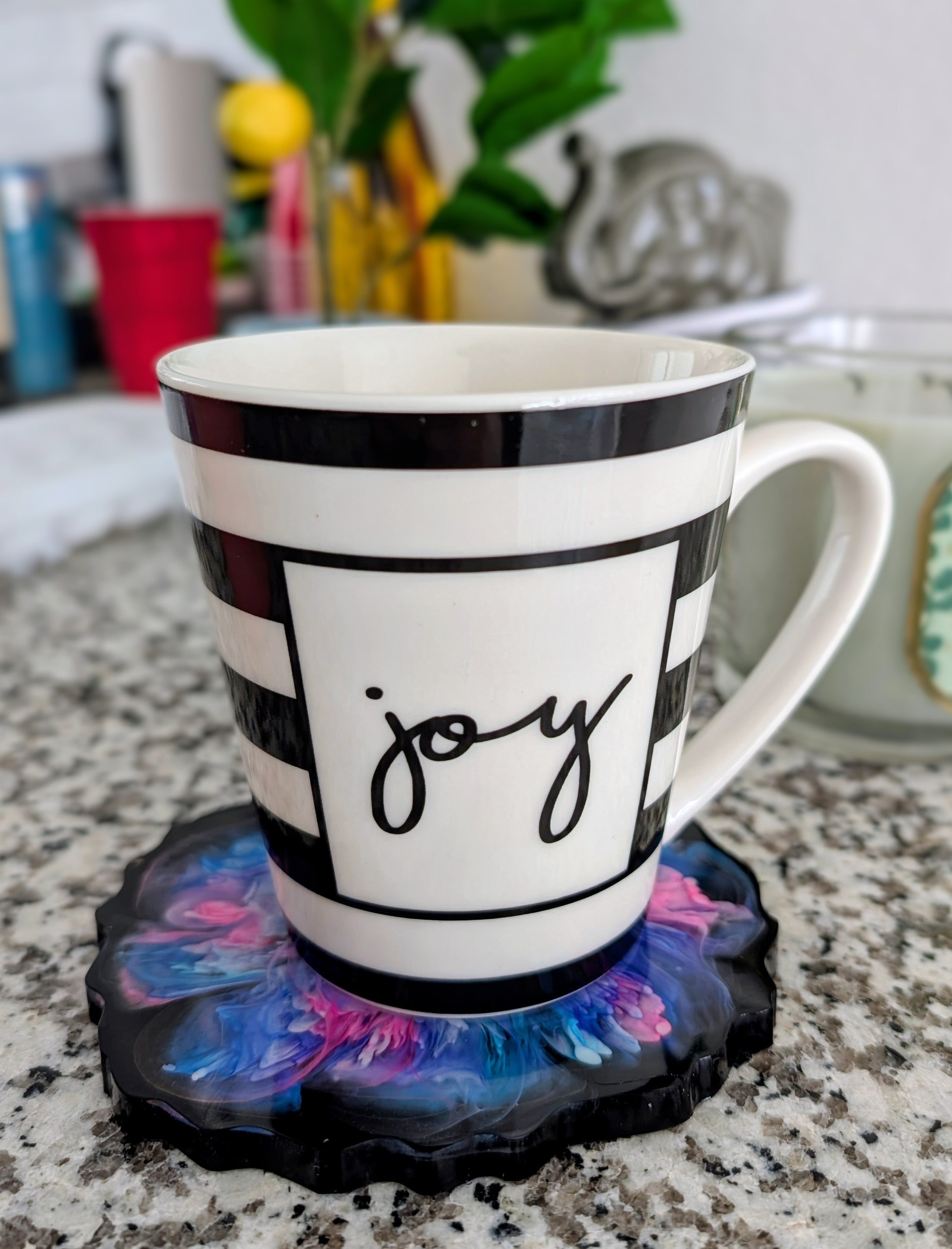 Afterglow ∙ Handmade Resin Coaster ∙ 5.5"