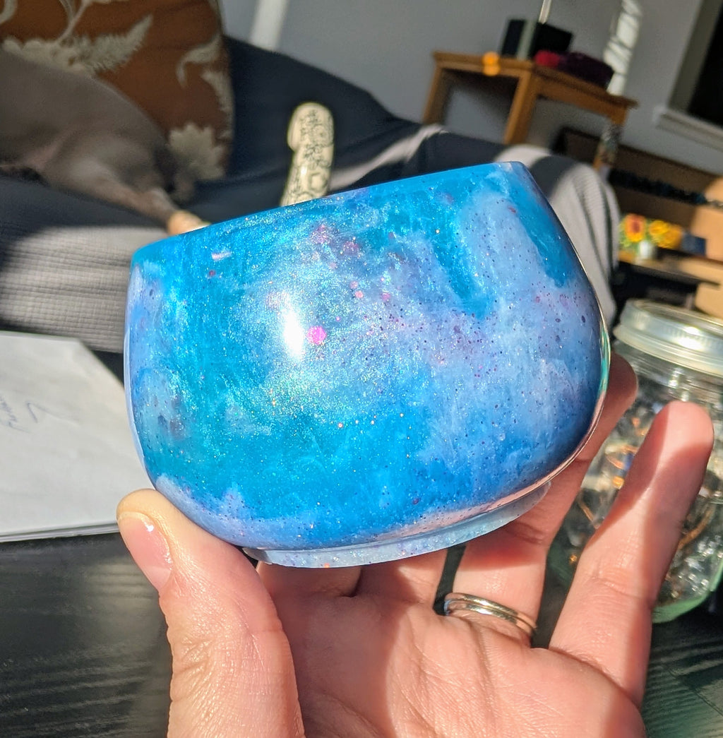 Cosmic Cache ∙ Handmade Resin Mushroom Storage Jar ∙ 4"
