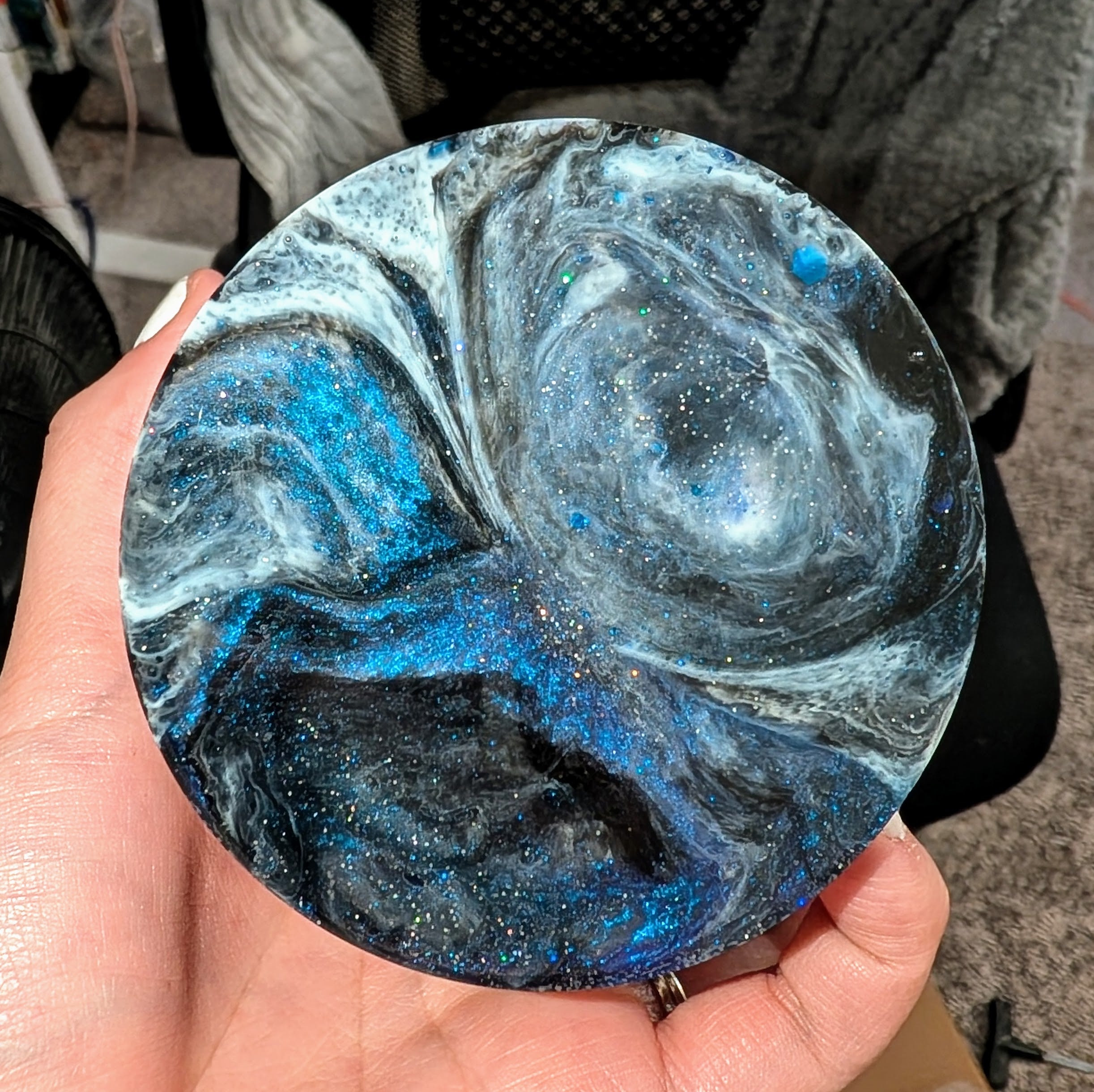 Nocturne ∙ Handmade Resin Storage Jar ∙ 3" × 3.5"