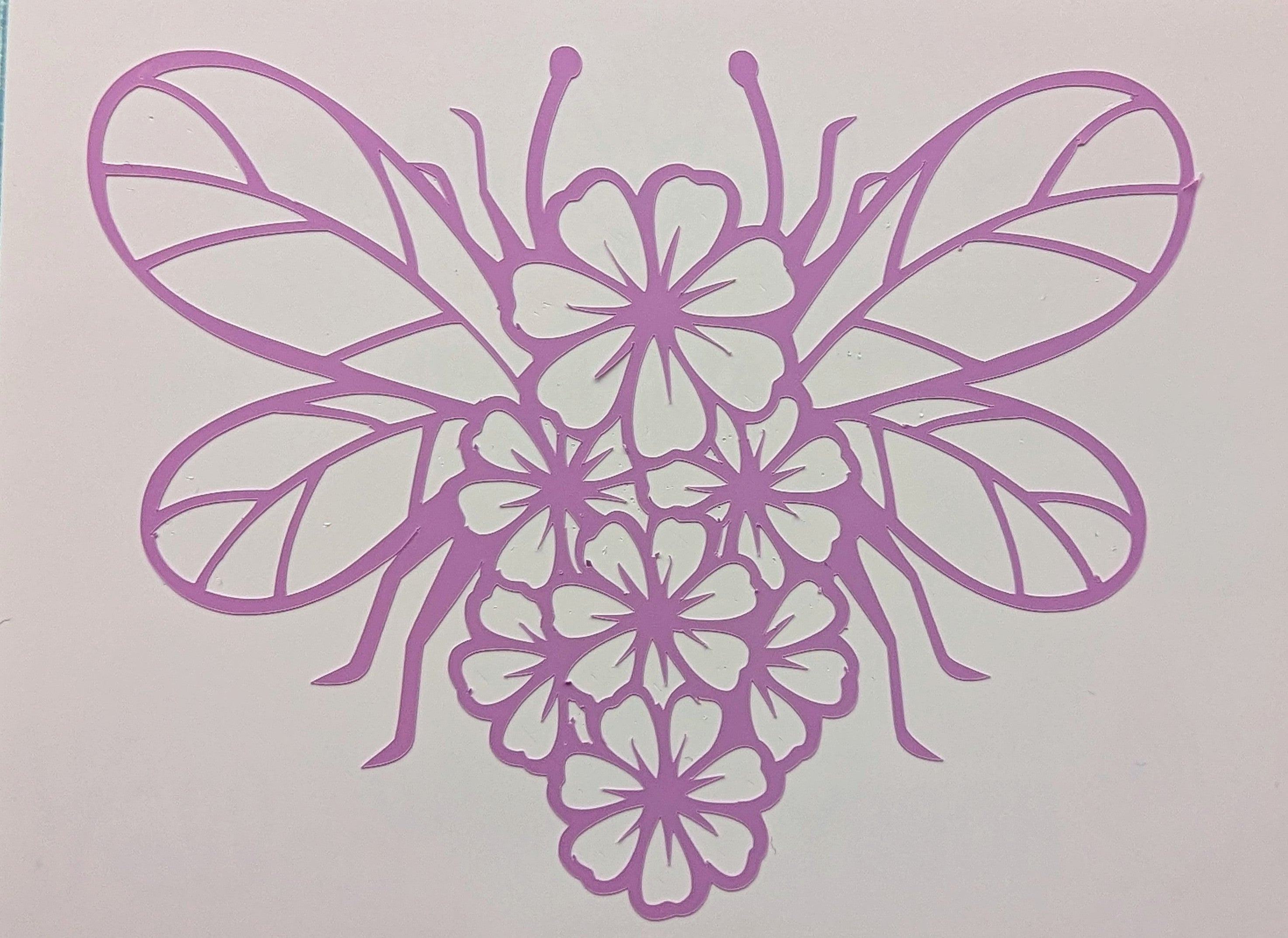 Floral Bumblebee ∙ Vinyl Decal ∙ 4"