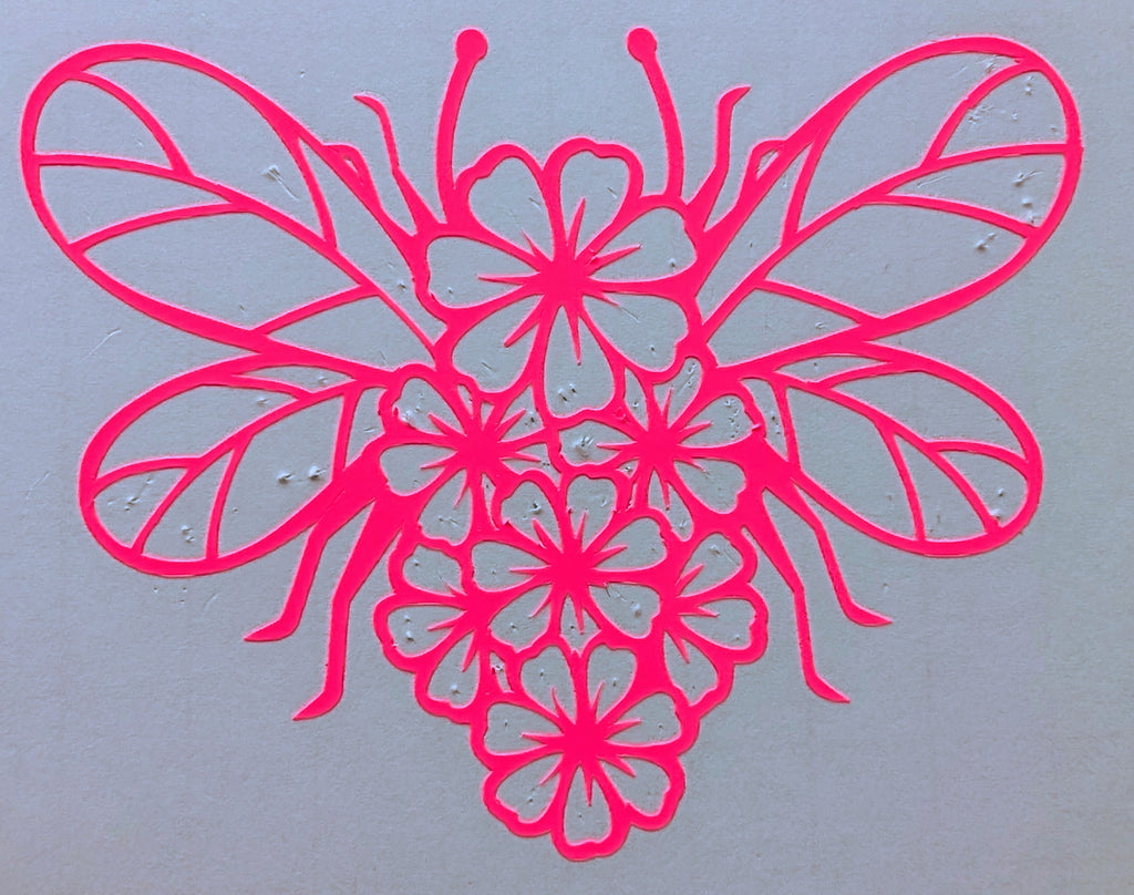 Floral Bumblebee ∙ Vinyl Decal ∙ 4"
