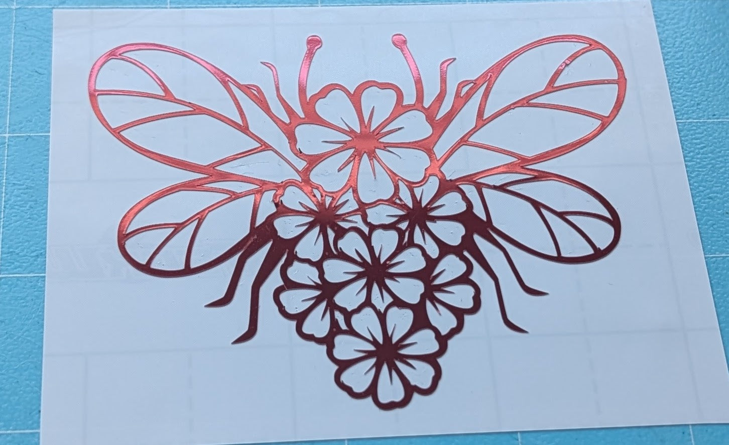 Floral Bumblebee ∙ Vinyl Decal ∙ 4"