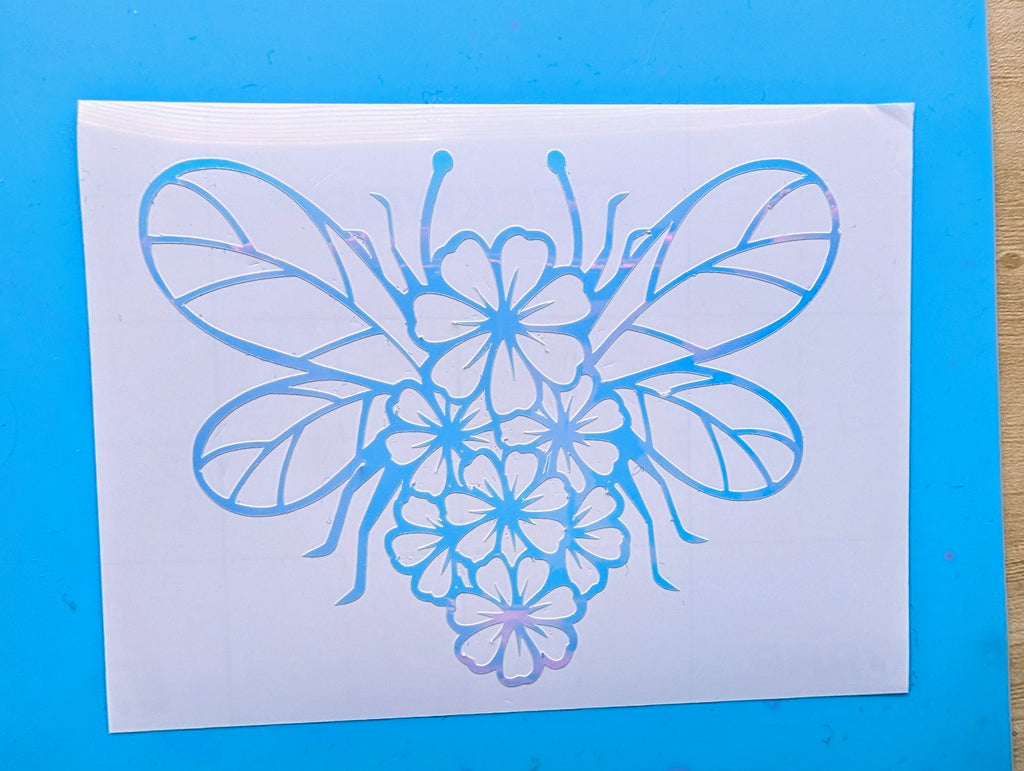 Floral Bumblebee ∙ Vinyl Decal ∙ 4"