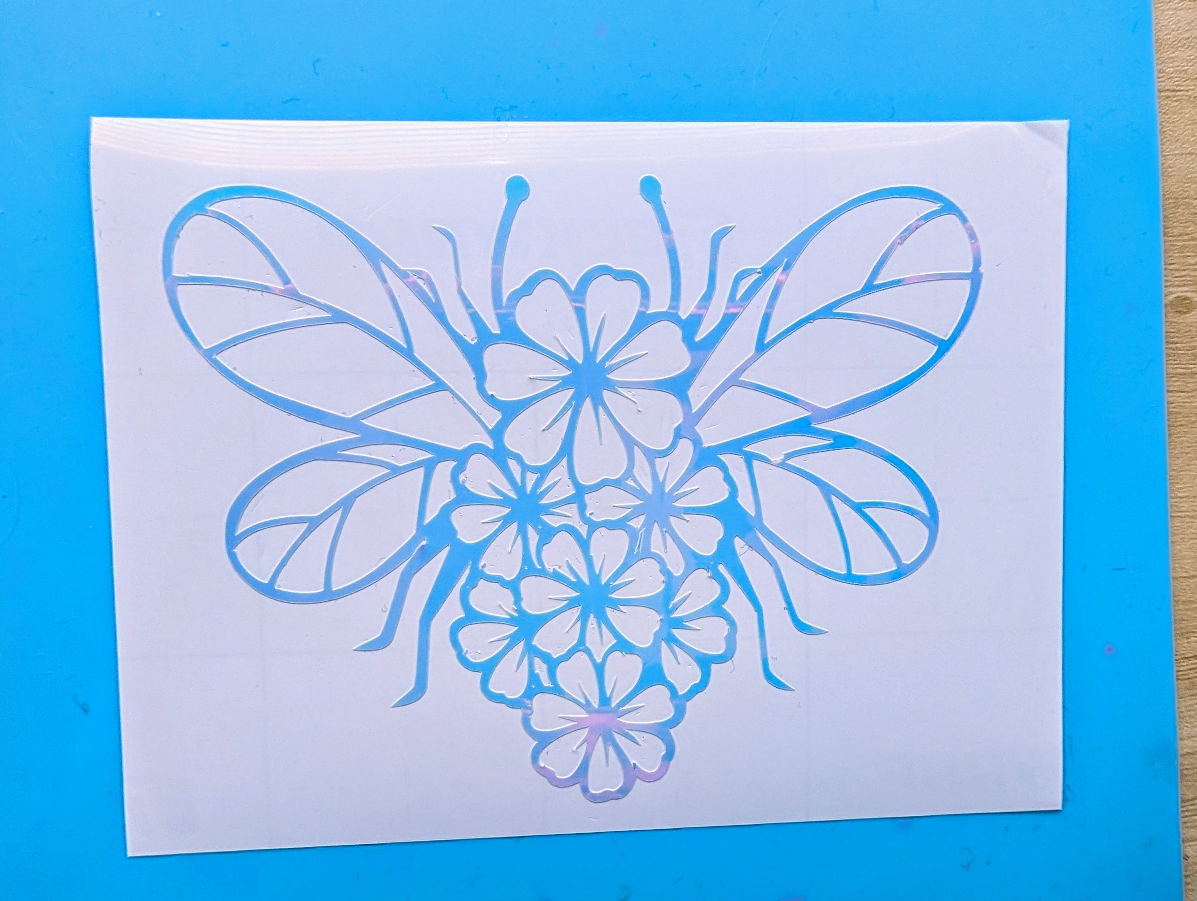 Floral Bumblebee ∙ Vinyl Decal ∙ 4"