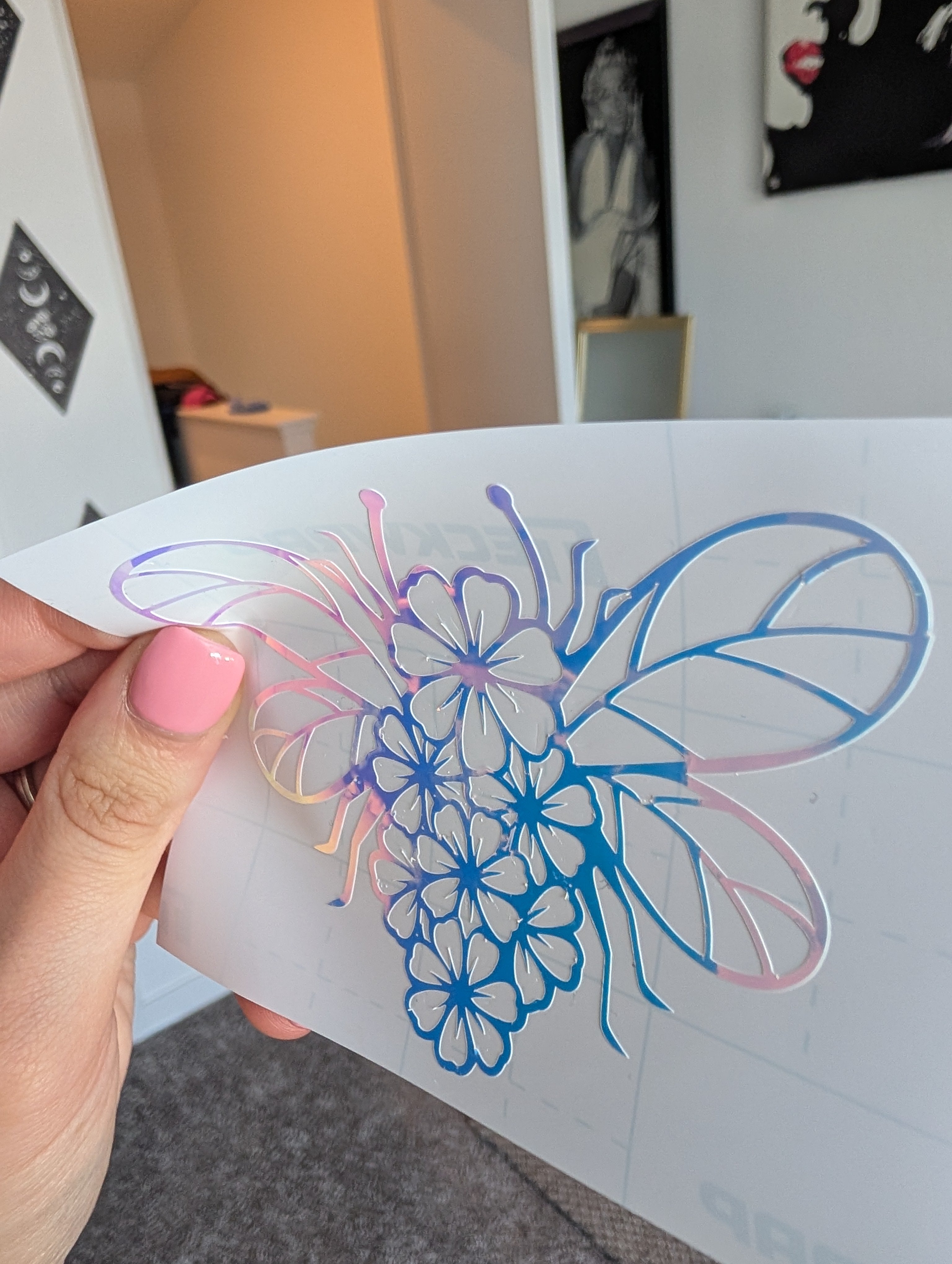 Floral Bumblebee ∙ Vinyl Decal ∙ 4"