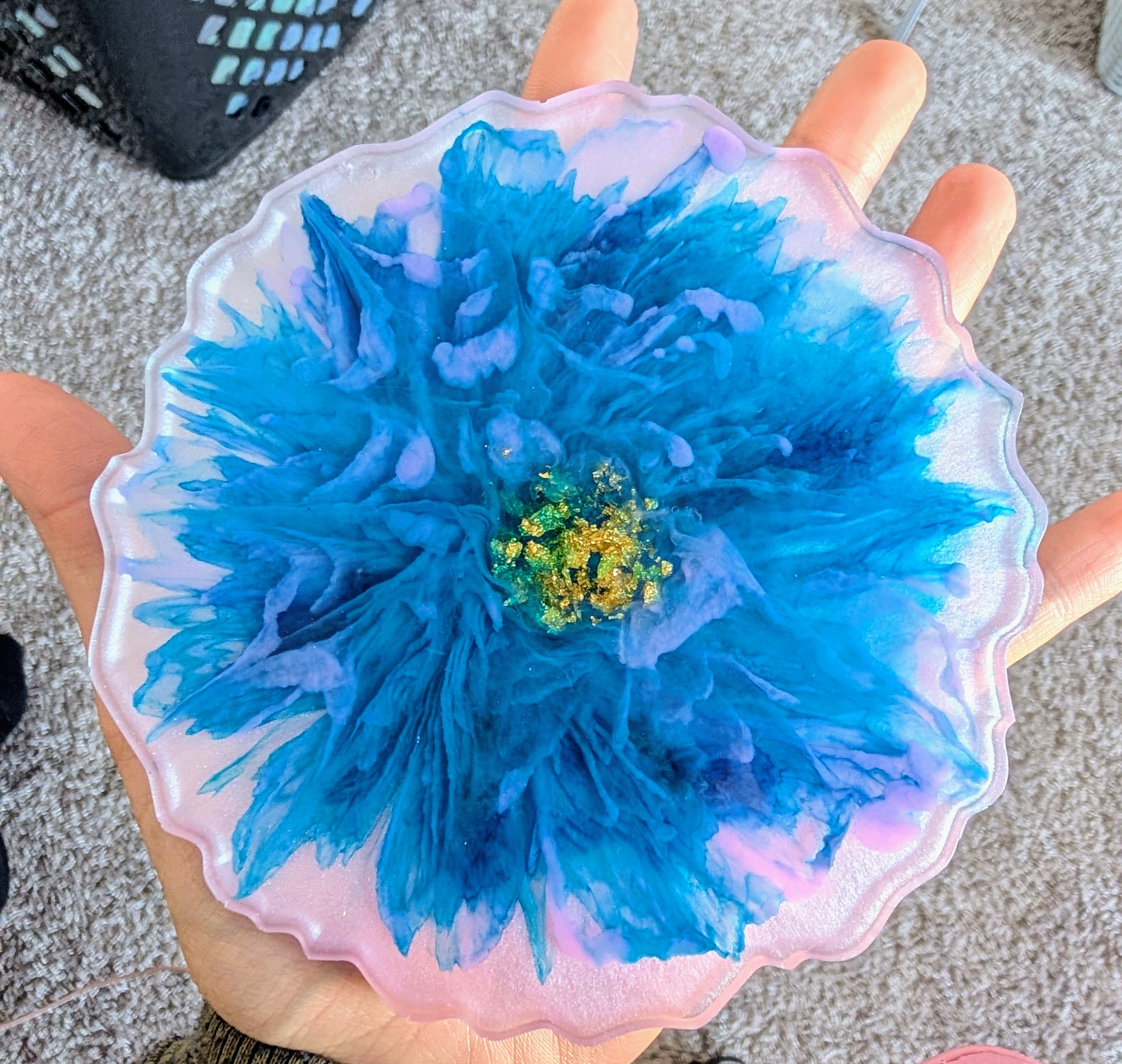 Hydrangea Dreams ∙ Handmade Resin Coaster Set ∙ Set of 2