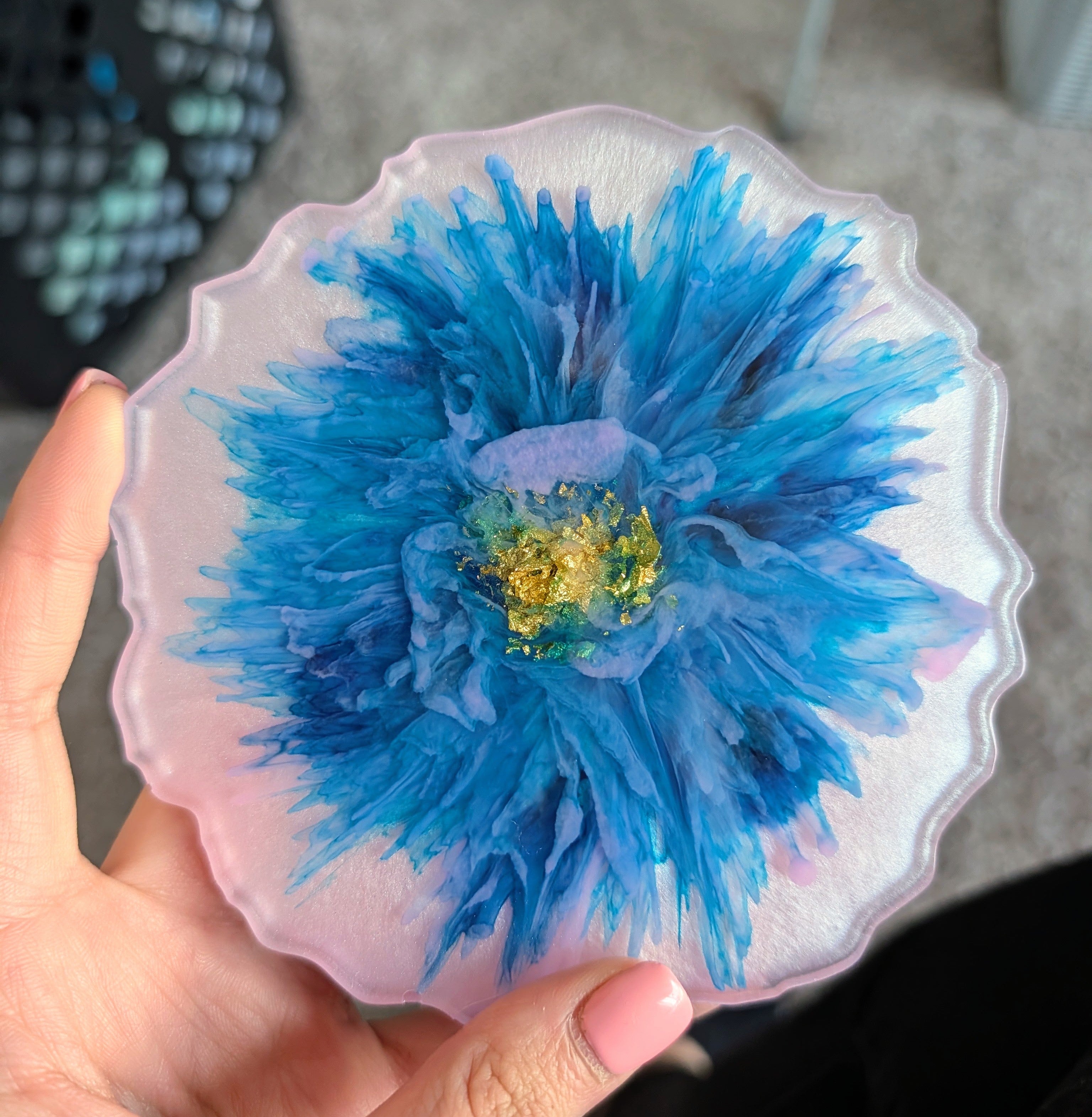 Hydrangea Dreams ∙ Handmade Resin Coaster Set ∙ Set of 2