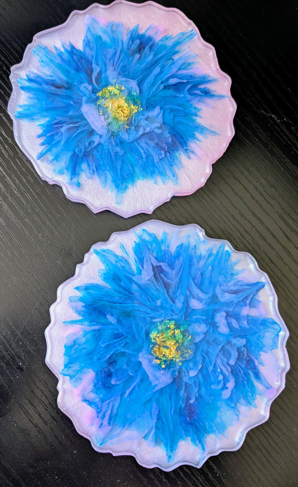 Hydrangea Dreams ∙ Handmade Resin Coaster Set ∙ Set of 2