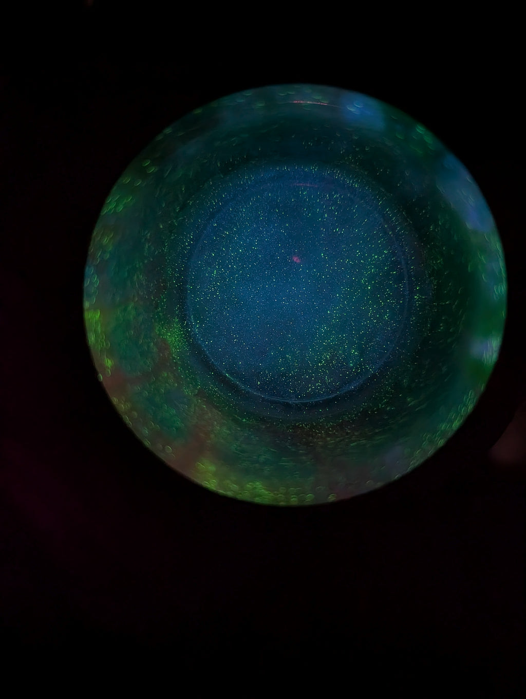 Neon Grove ∙ Glow-in-the-Dark Handmade Resin Mushroom Storage Jar ∙ 4"