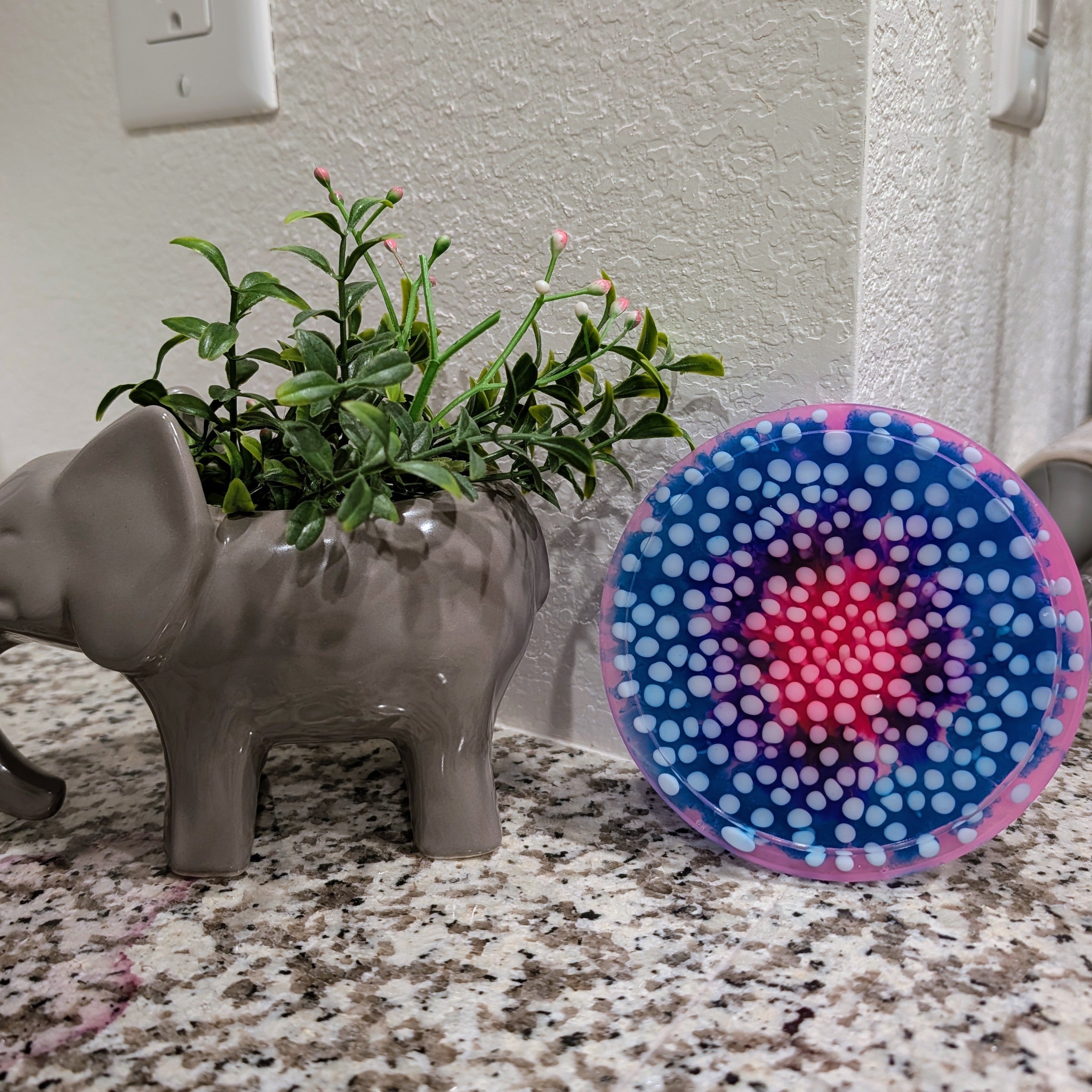 Candy Cosmos ∙ Handmade Resin Coaster Set ∙ Set of 2
