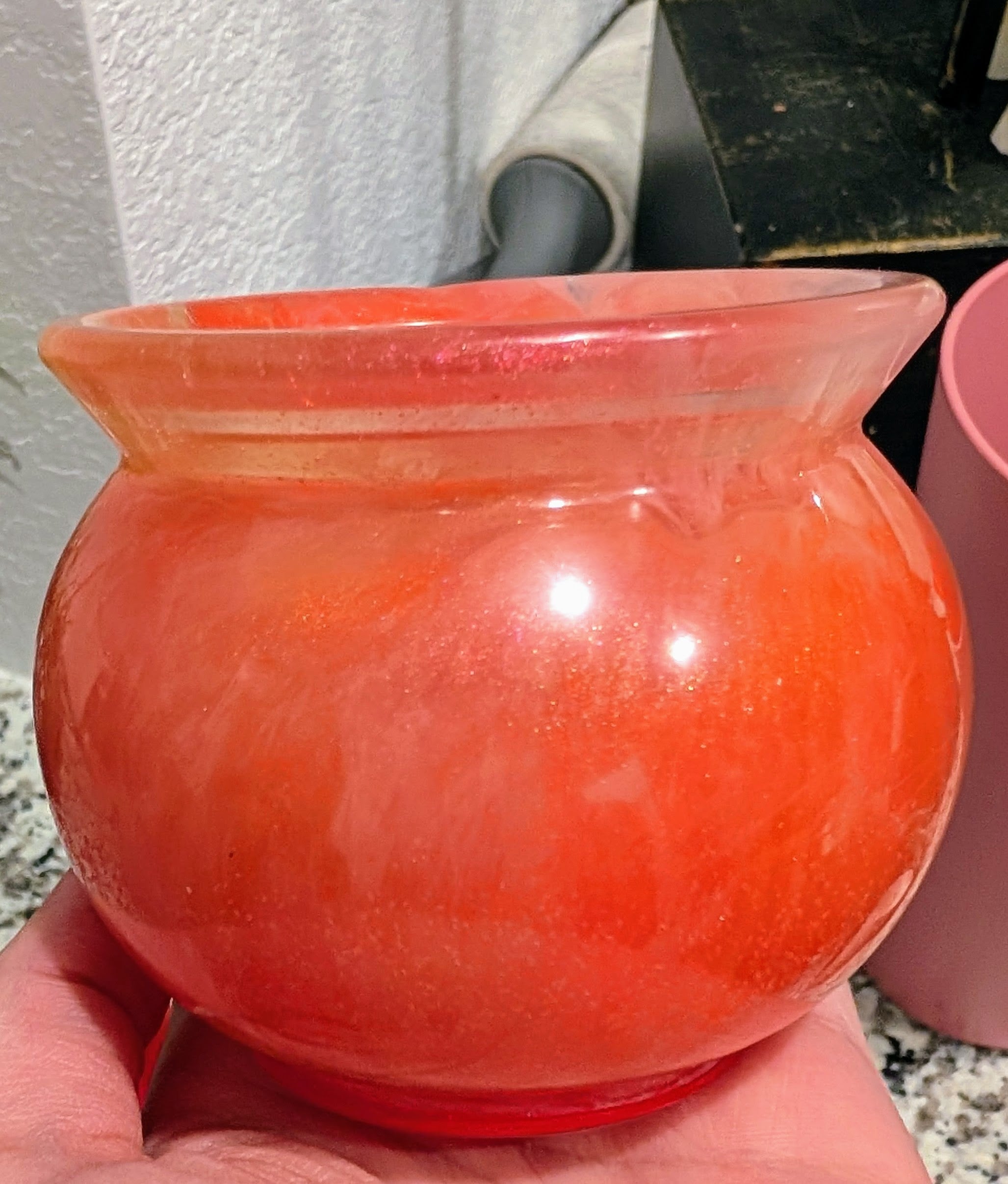 Firelight • Handmade Resin Storage Jar • 4"