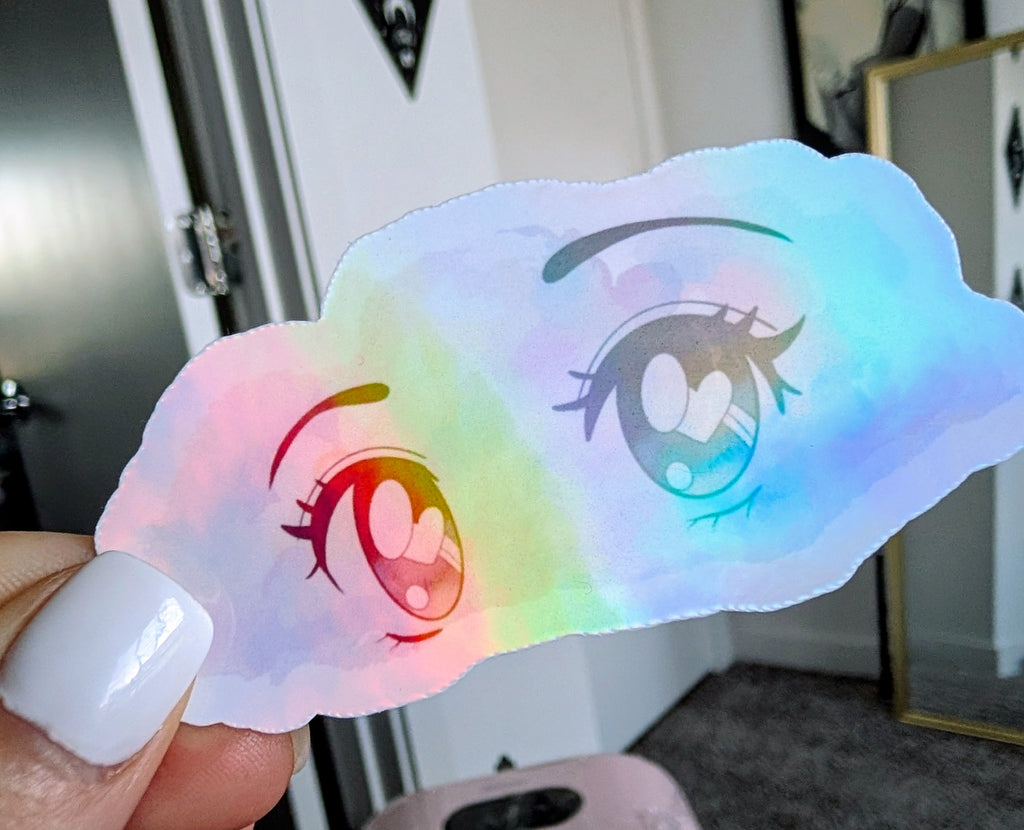Head in the Clouds • Holographic Vinyl Sticker • 3"