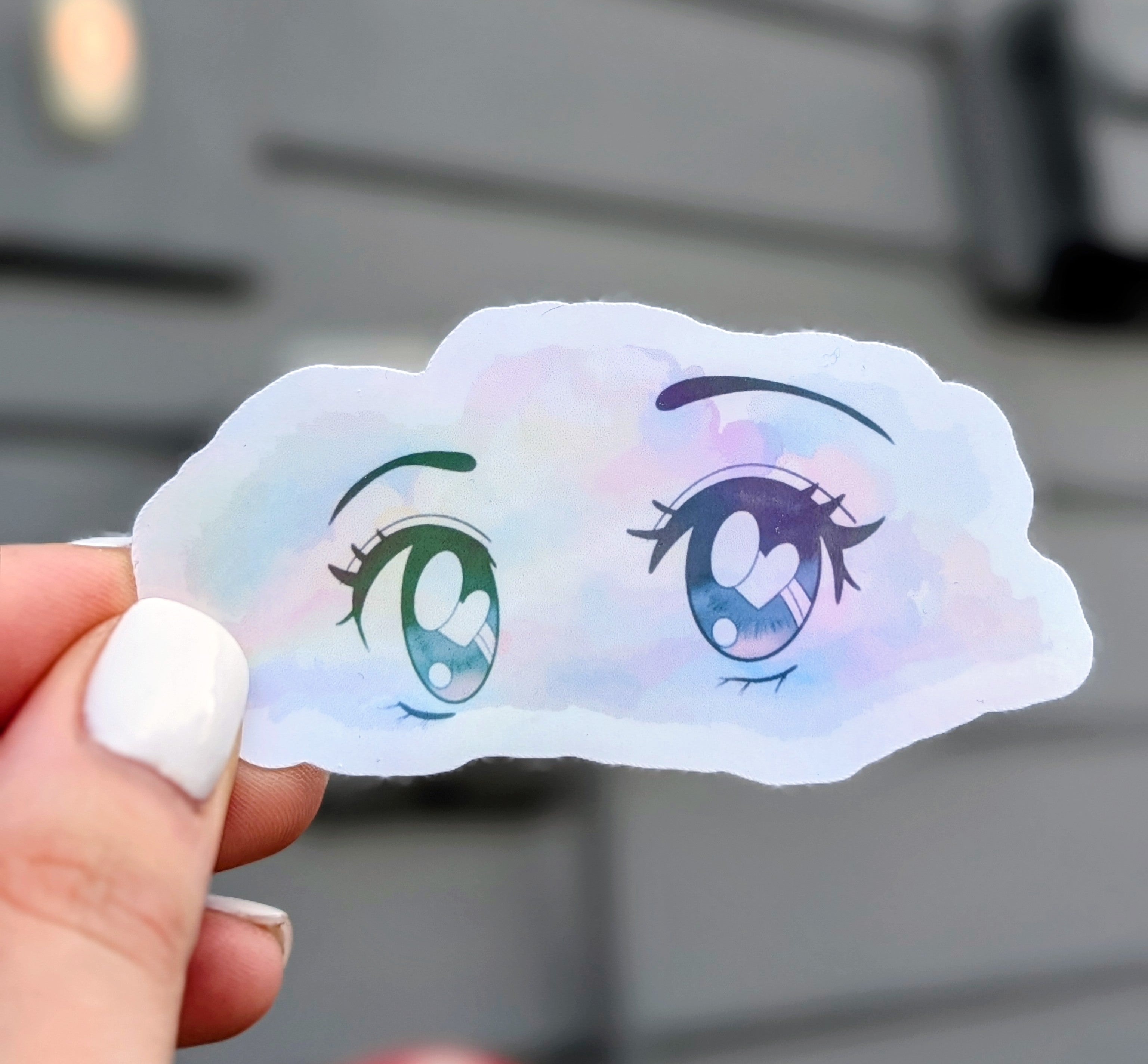 Head in the Clouds • Holographic Vinyl Sticker • 3"
