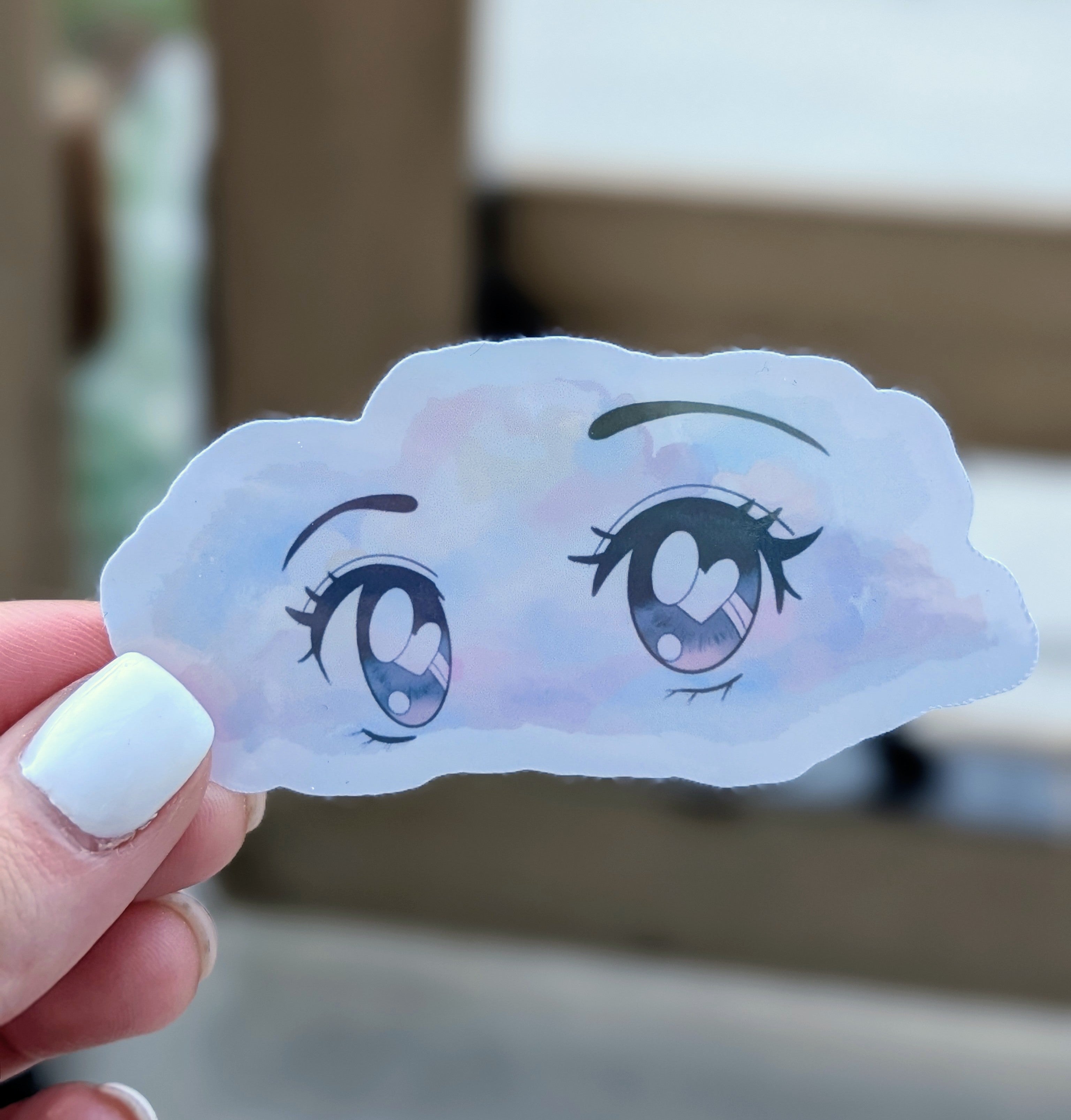 Head in the Clouds • Holographic Vinyl Sticker • 3"
