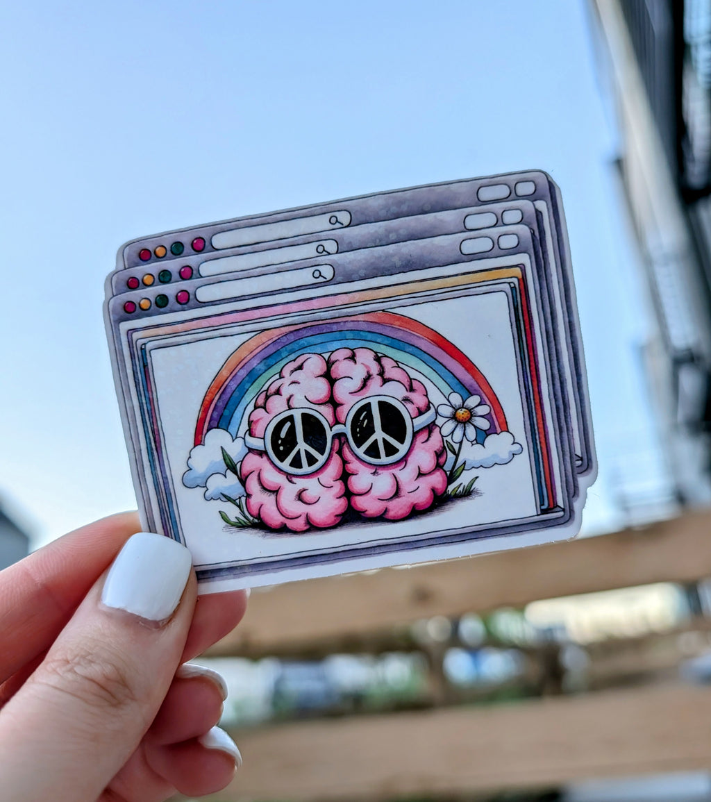 Peace of Mind ∙ Holographic Vinyl Sticker ∙ 2x3"