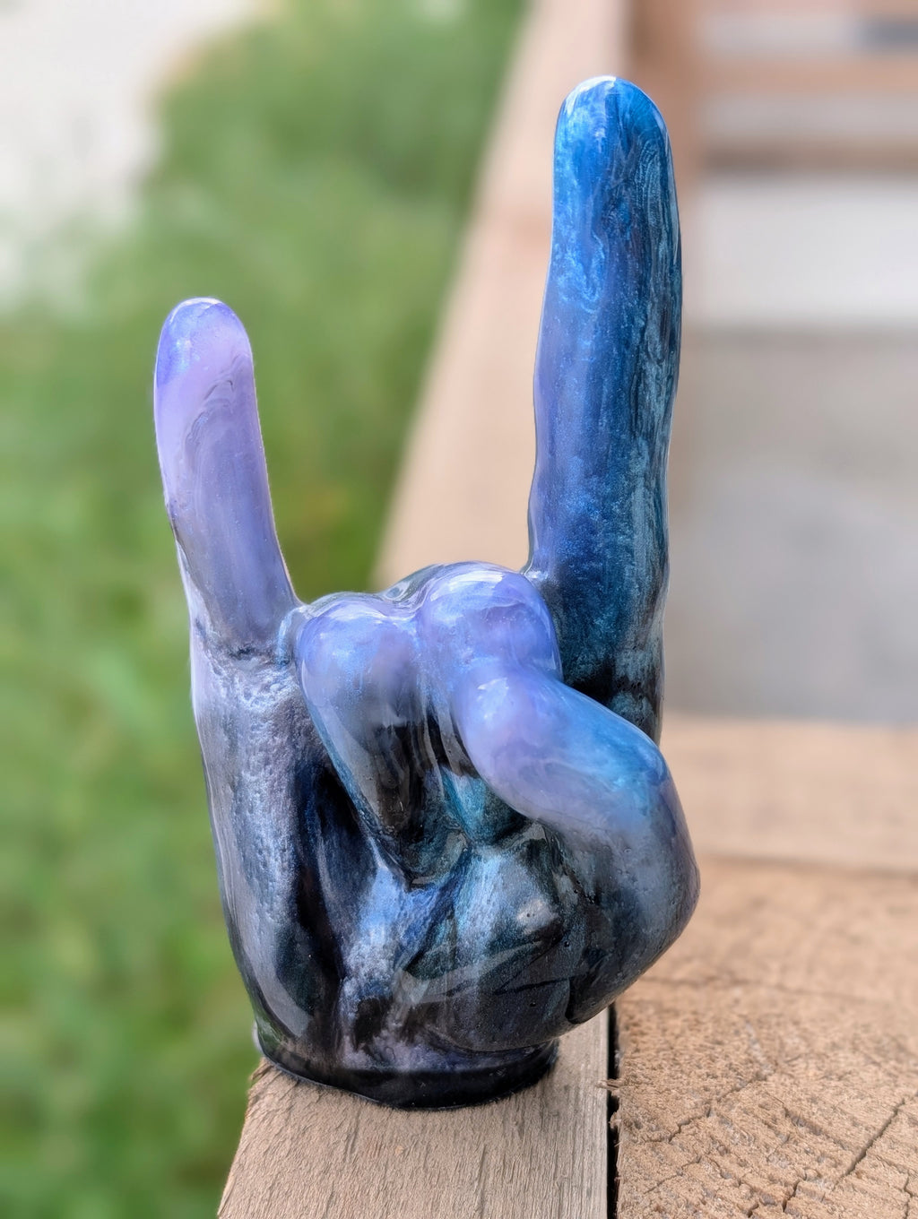 Event Horizon ∙ Handmade Resin Rock Hand Ring Holder ∙ 4.5″